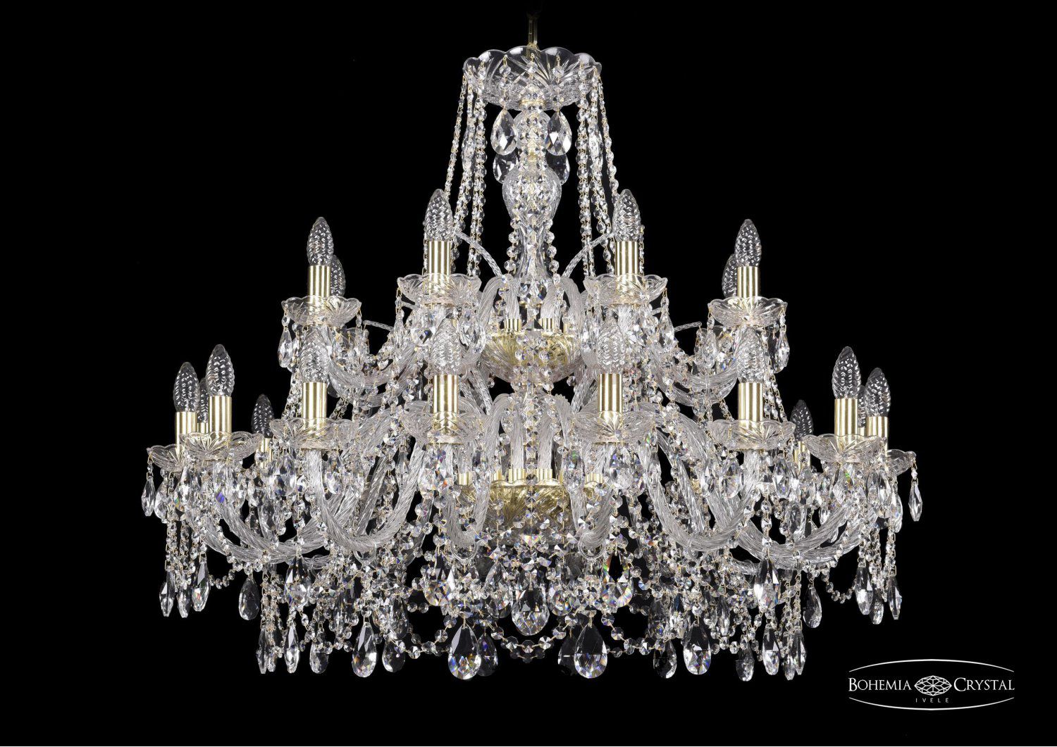 Люстра хрустальная Bohemia Ivele 1411/16+8/360/2d/G