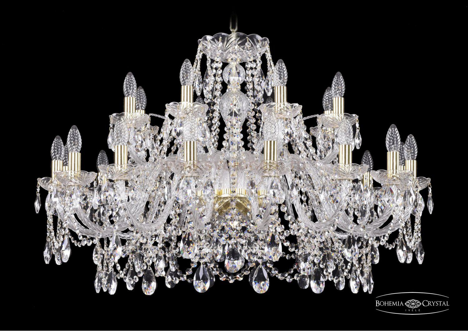 Люстра хрустальная Bohemia Ivele 1411/16+8/360/G
