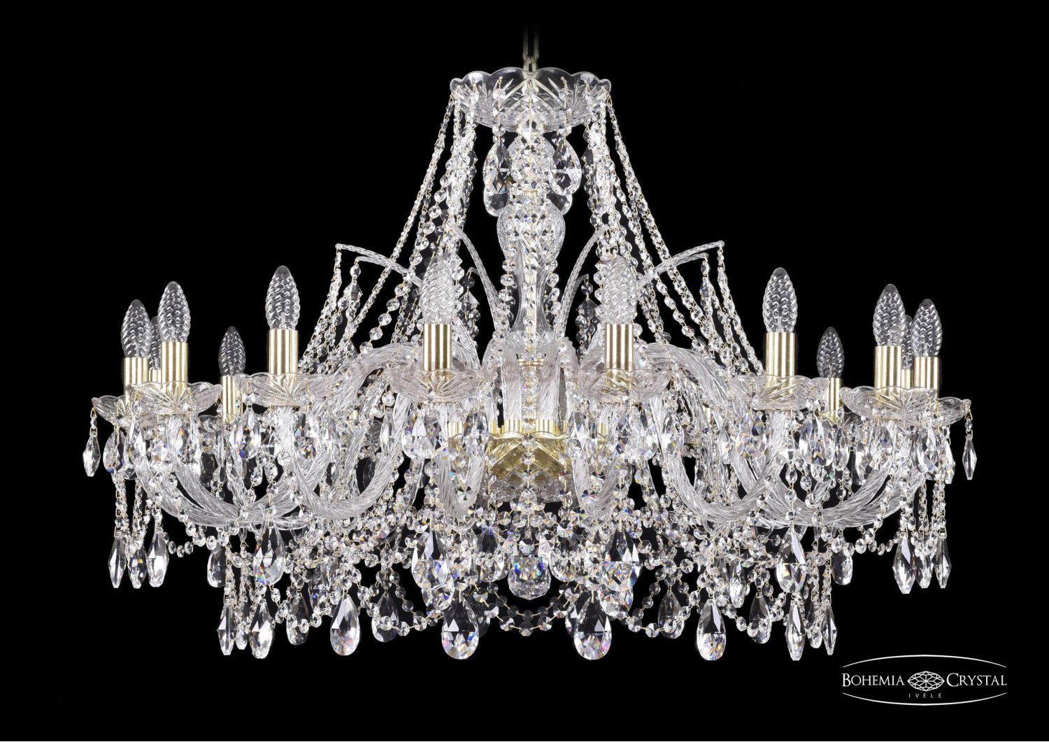 Люстра хрустальная Bohemia Ivele 1411/16/360/G