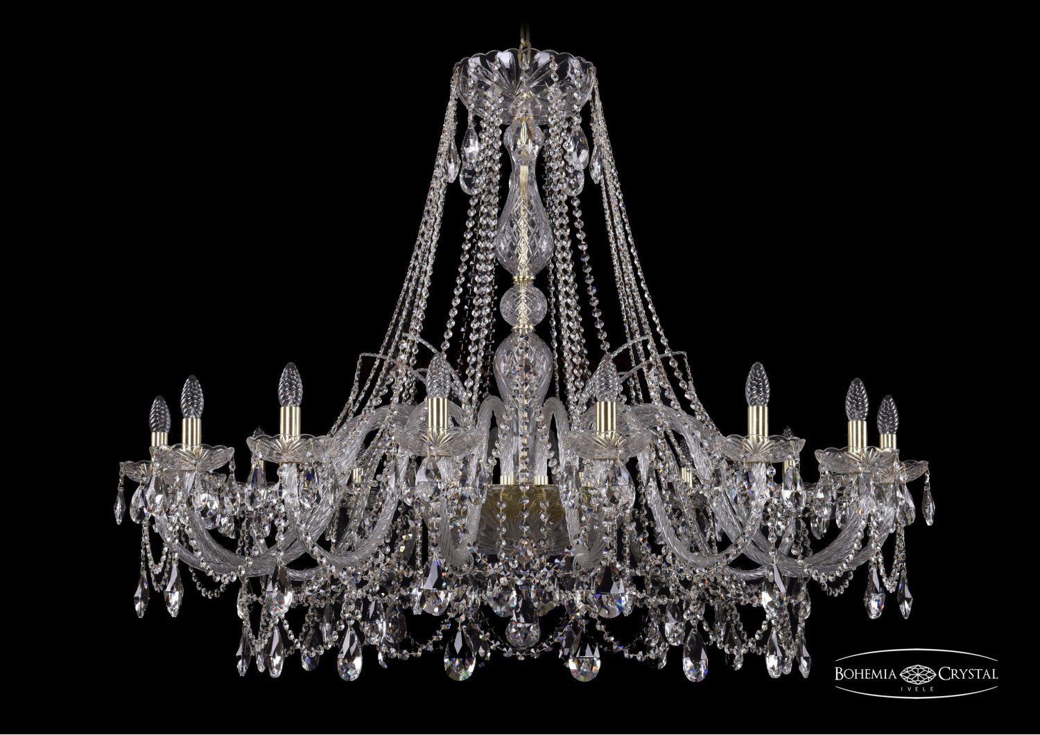 Люстра хрустальная Bohemia Ivele 1411/16/460/G