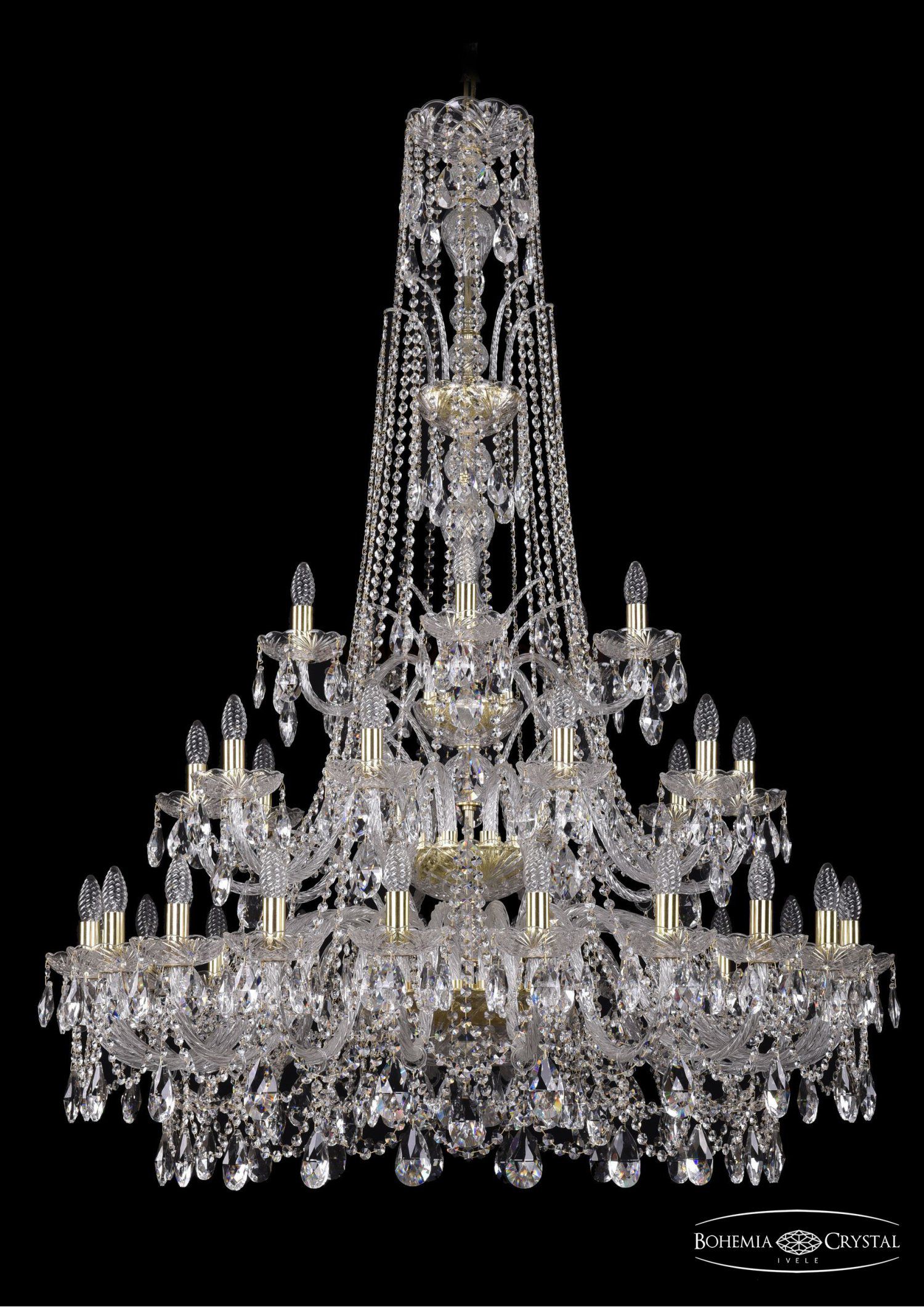 Люстра хрустальная Bohemia Ivele 1411/20+10+5/400/XL-155/3d/G