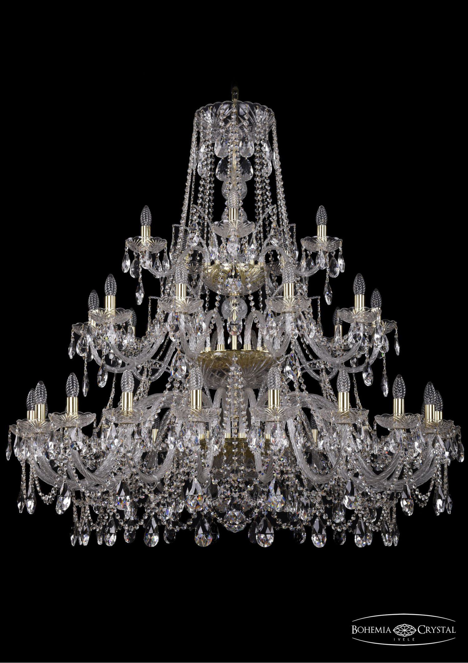 Люстра хрустальная Bohemia Ivele 1411/20+10+5/460/3d/G