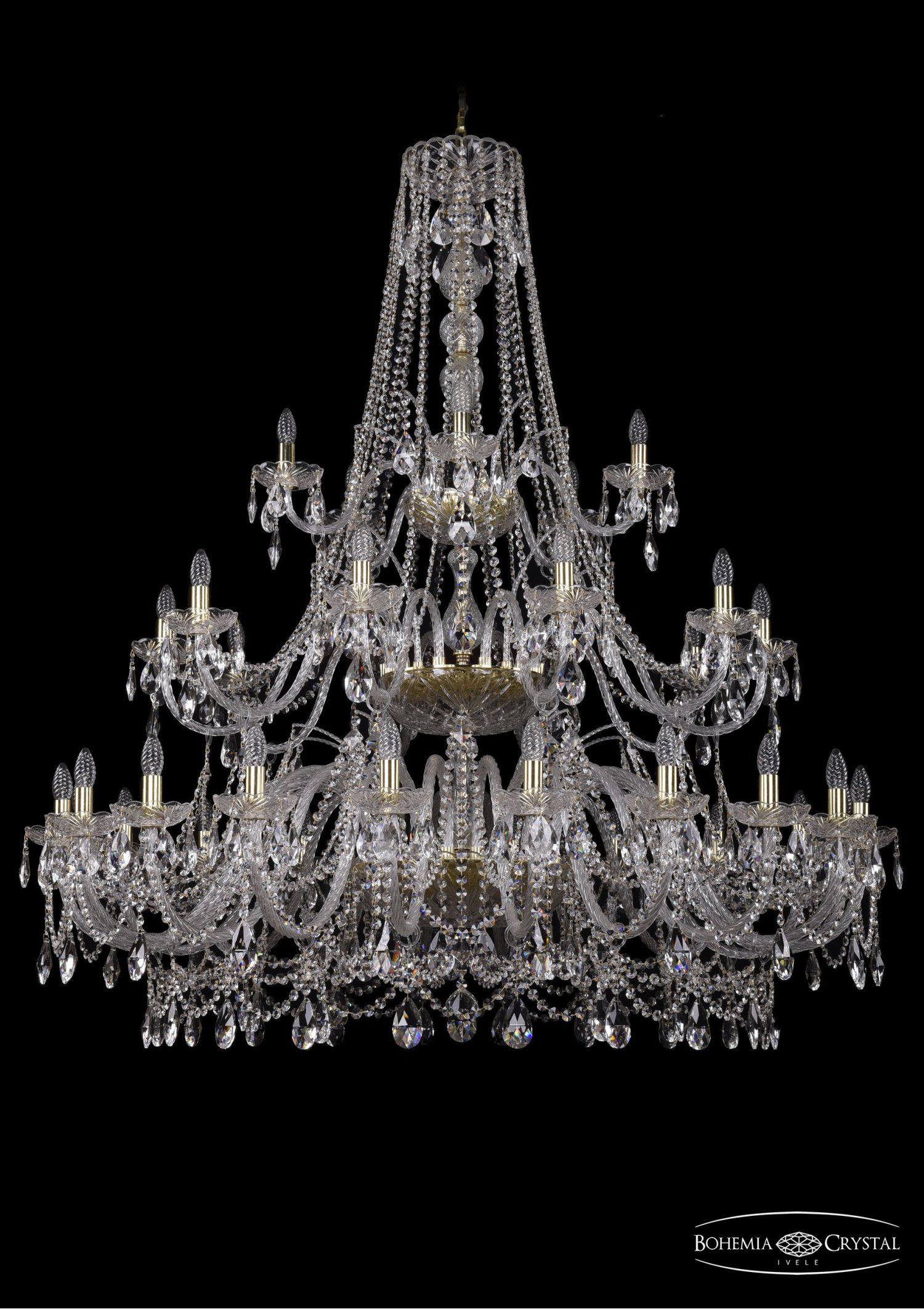 Люстра хрустальная Bohemia Ivele 1411/20+10+5/530/3d/G
