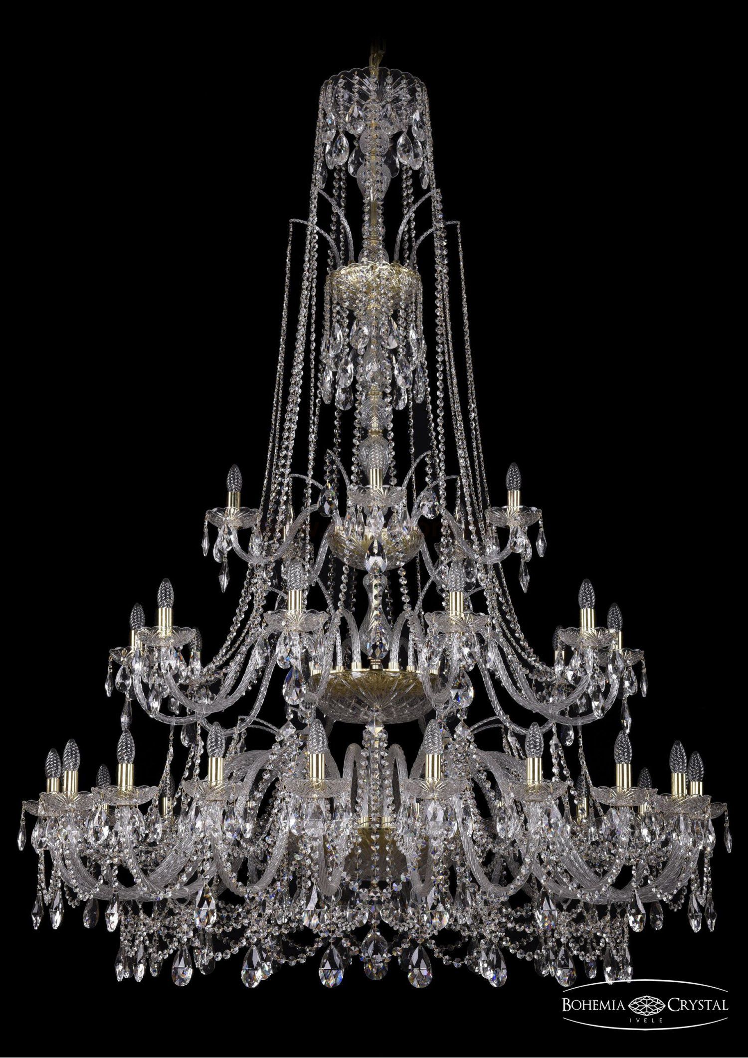 Люстра хрустальная Bohemia Ivele 1411/20+10+5/530/XL-202/3d/G