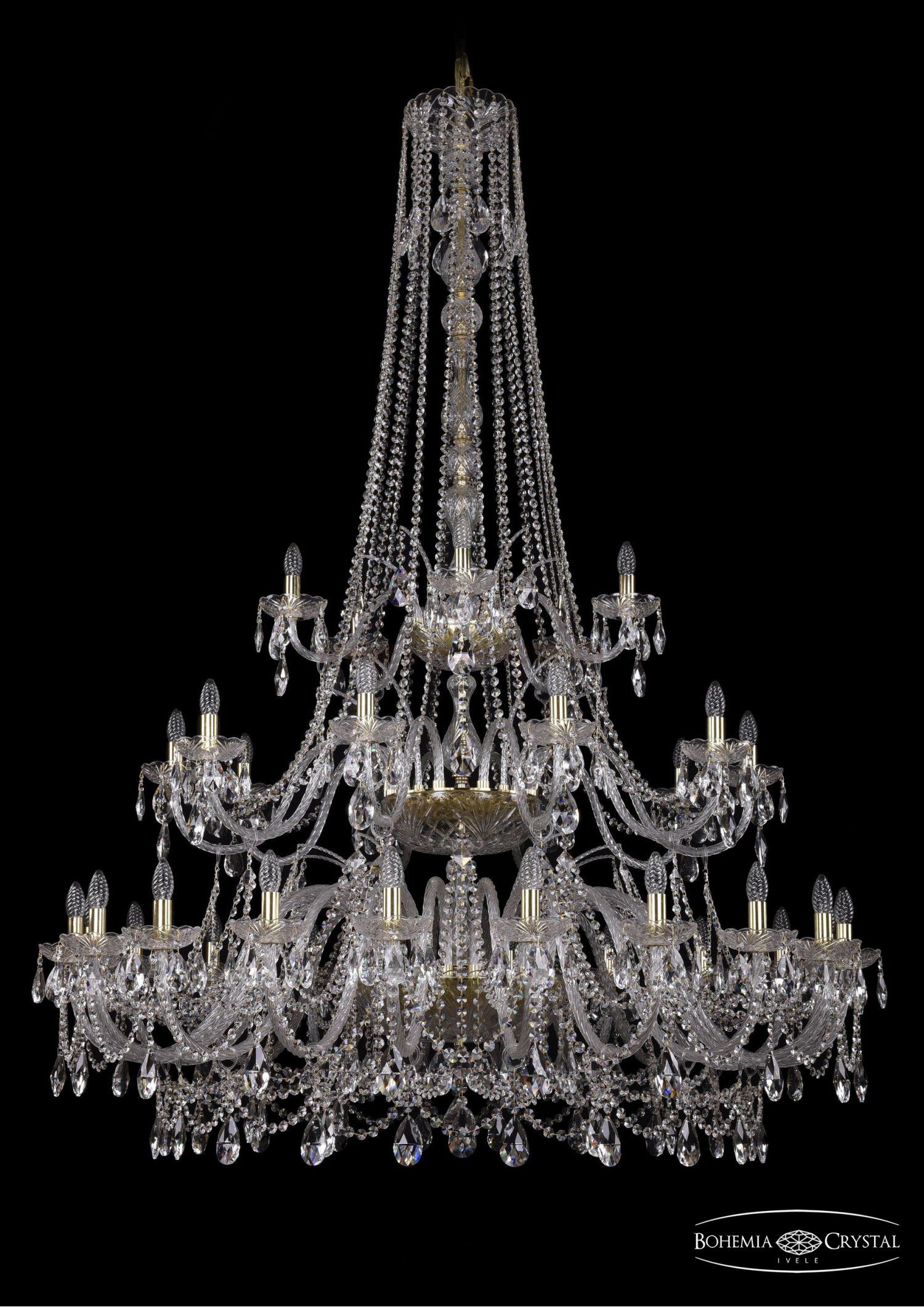 Люстра хрустальная Bohemia Ivele 1411/20+10+5/530/h-202/3d/G