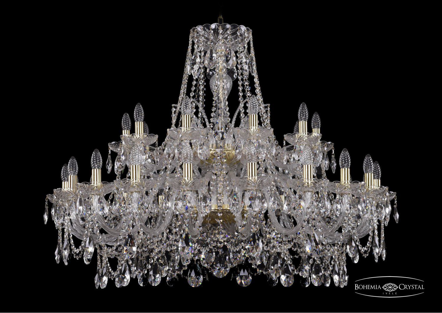 Люстра хрустальная Bohemia Ivele 1411/20+10/400/2d/G