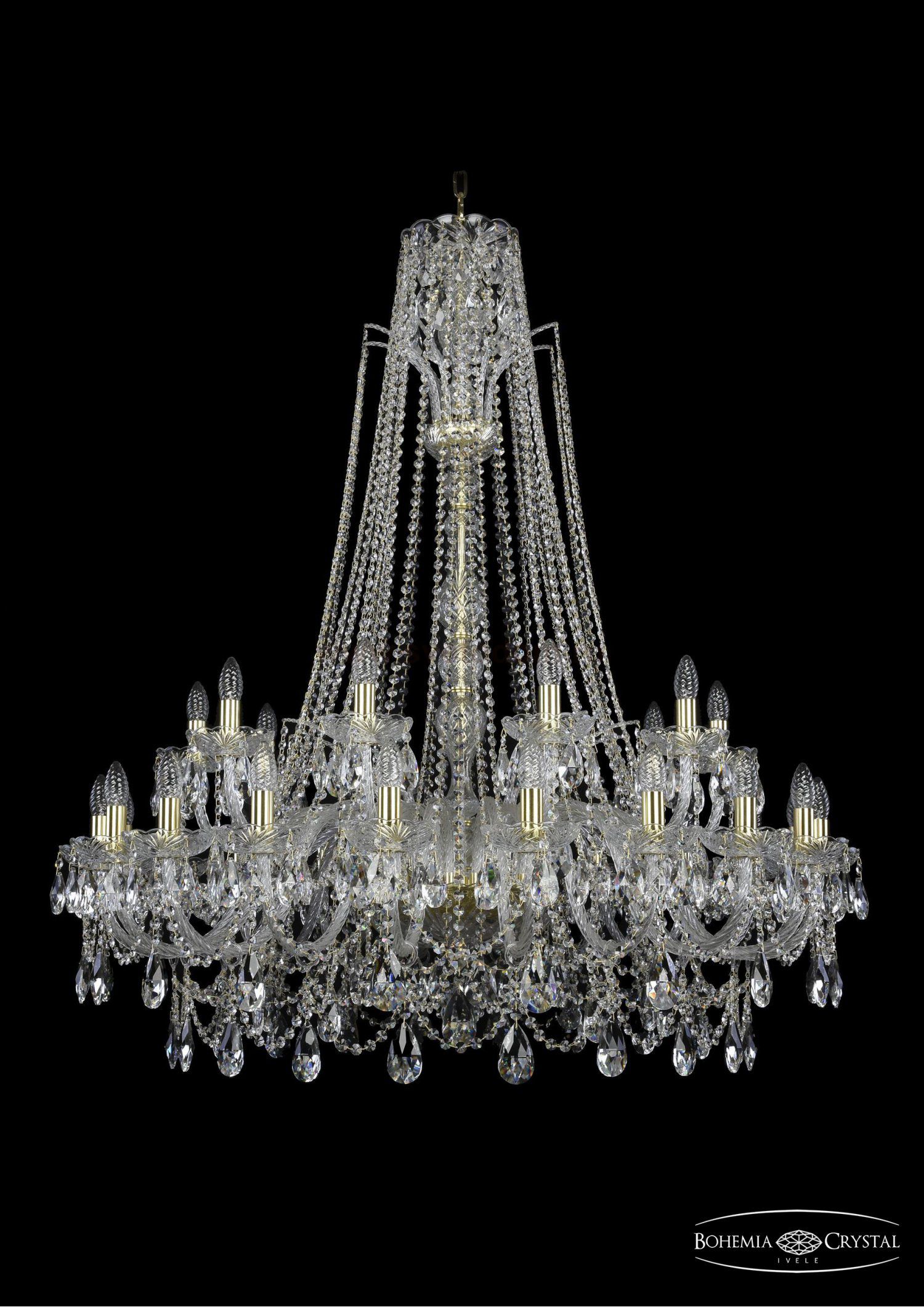 Люстра хрустальная Bohemia Ivele 1411/20+10/400/XL-130/G