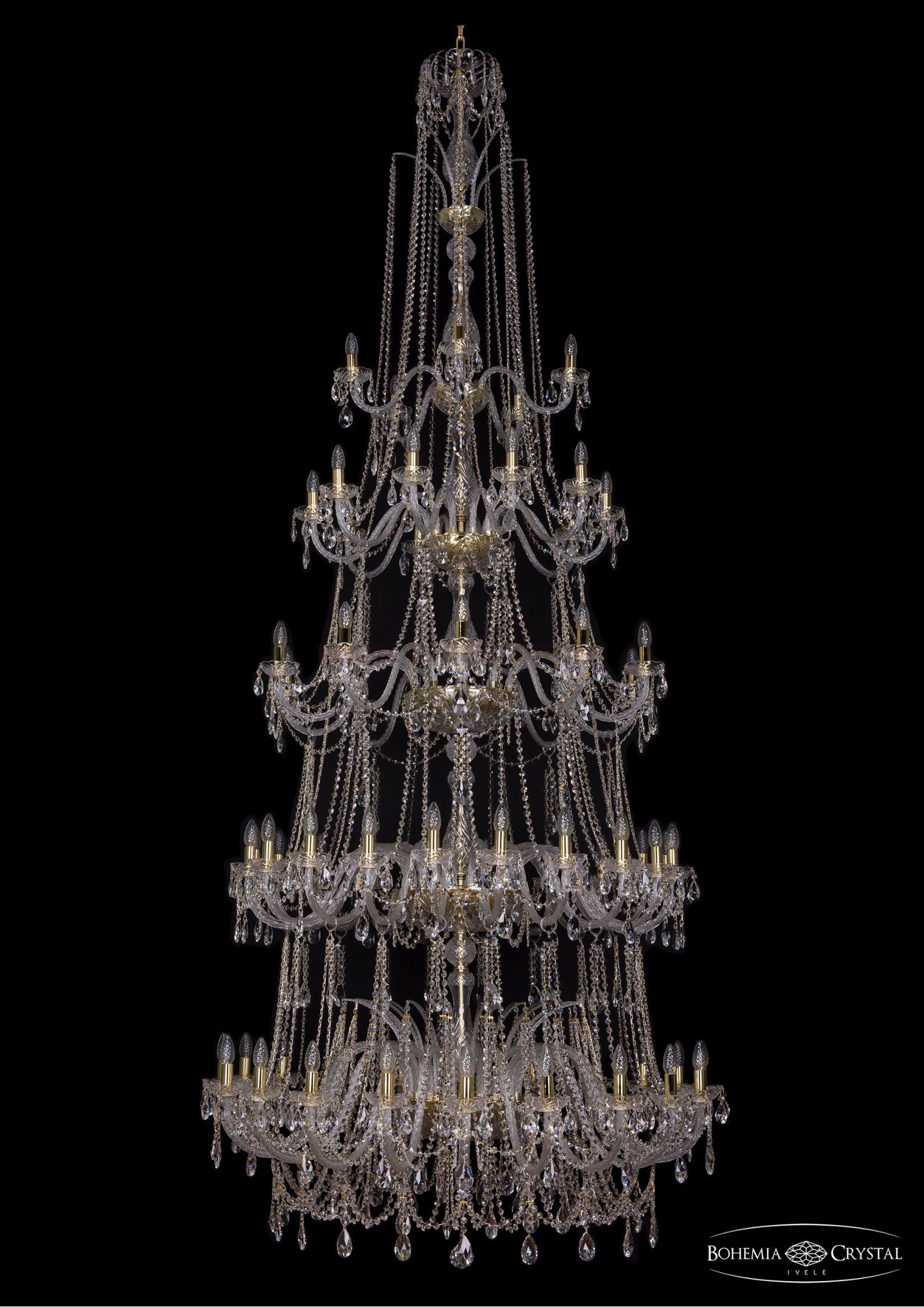 Люстра хрустальная Bohemia Ivele 1411/20+20+10+10+5/460/5d/G