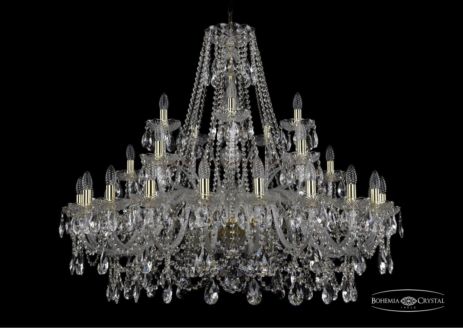 Люстра хрустальная Bohemia Ivele 1411/20+5+5/360/G