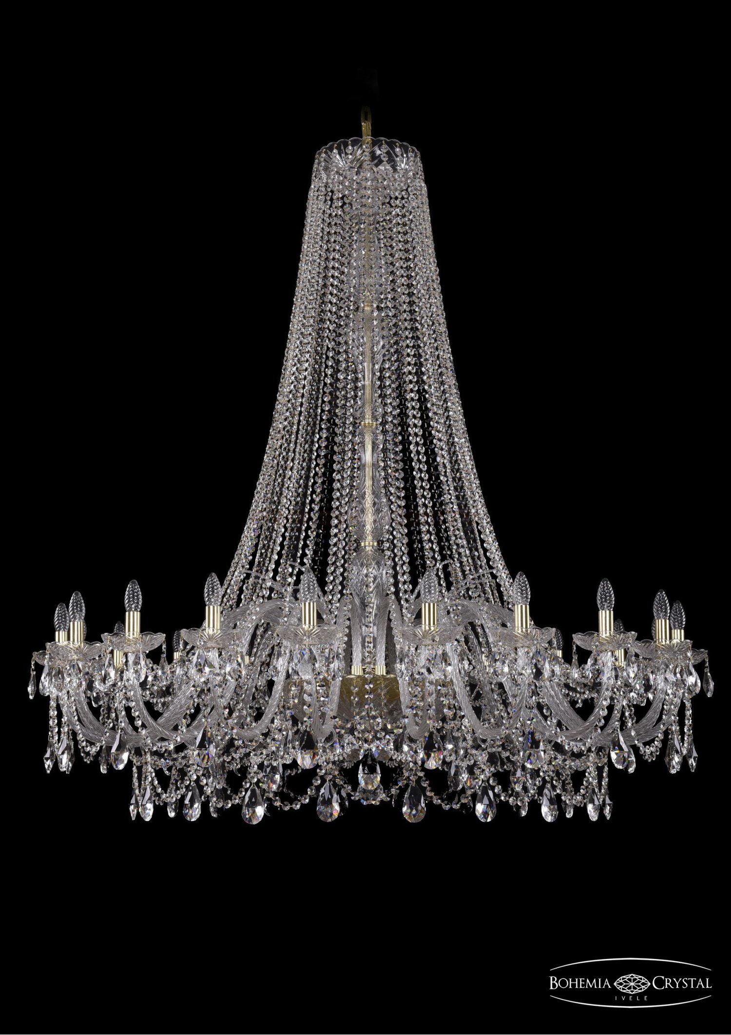 Люстра хрустальная Bohemia Ivele 1411/20/530/h-157/G
