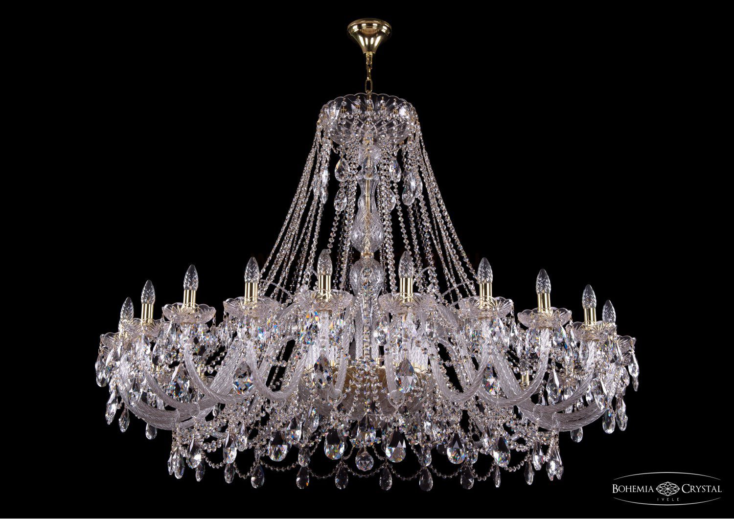 Люстра хрустальная Bohemia Ivele 1411/24/530/G