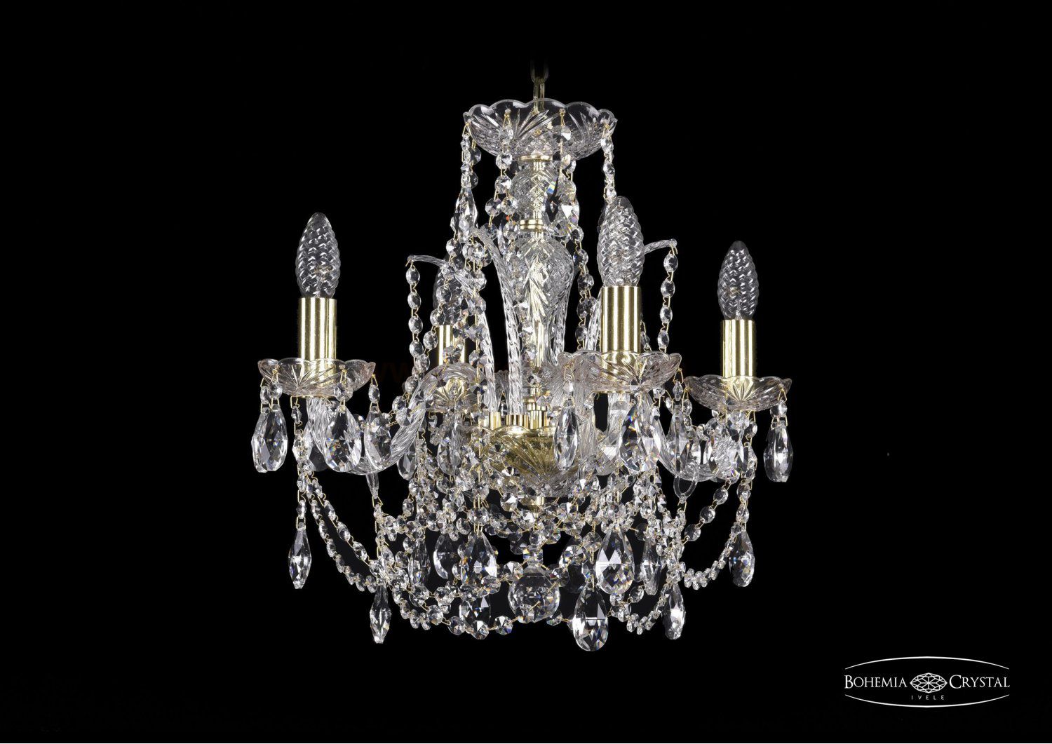 Люстра хрустальная Bohemia Ivele 1411/4/141/G