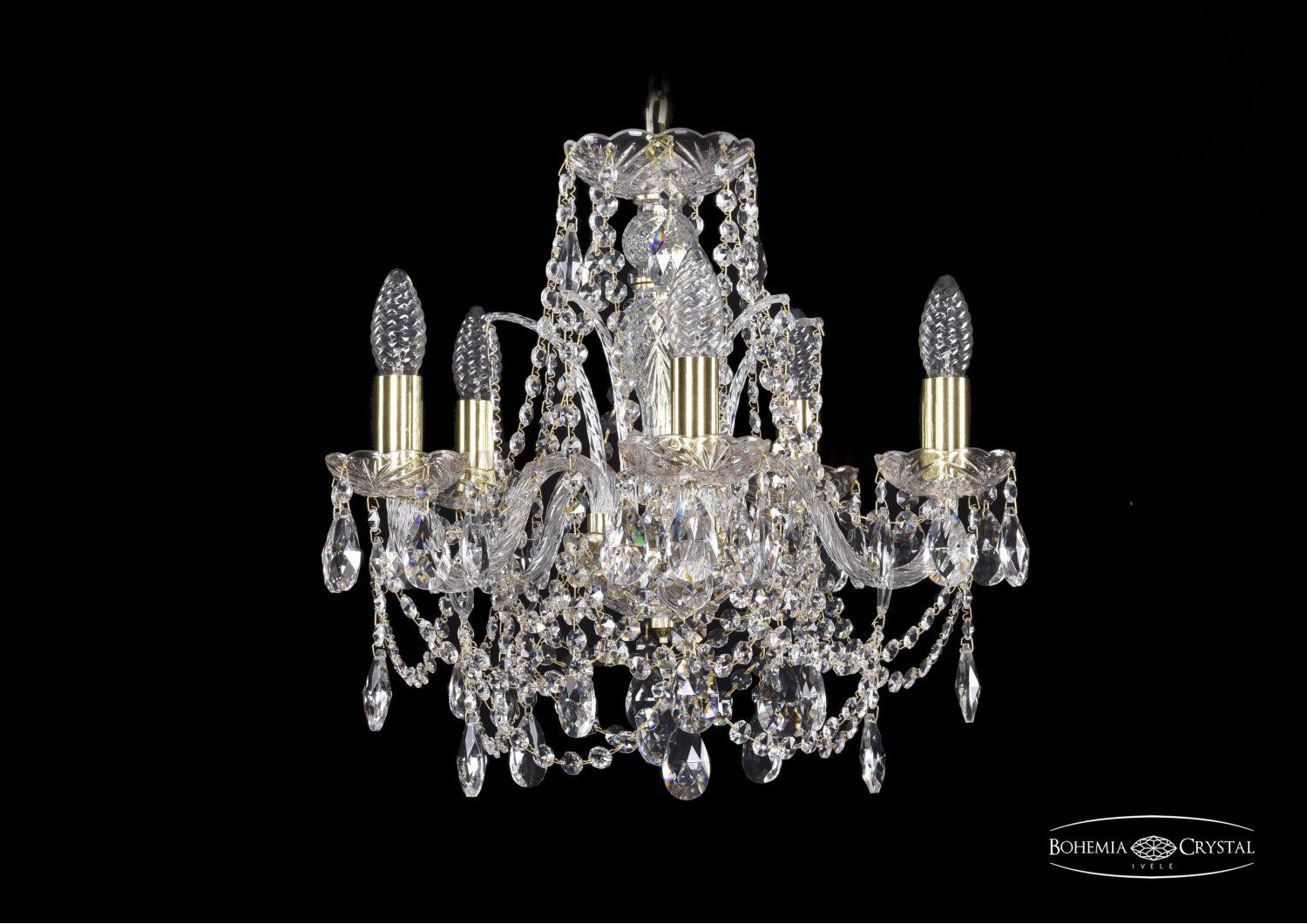 Люстра хрустальная Bohemia Ivele 1411/5/141/G