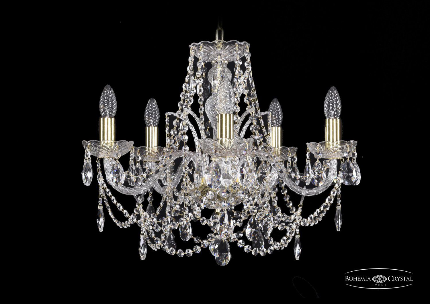 Люстра хрустальная Bohemia Ivele 1411/5/195/G