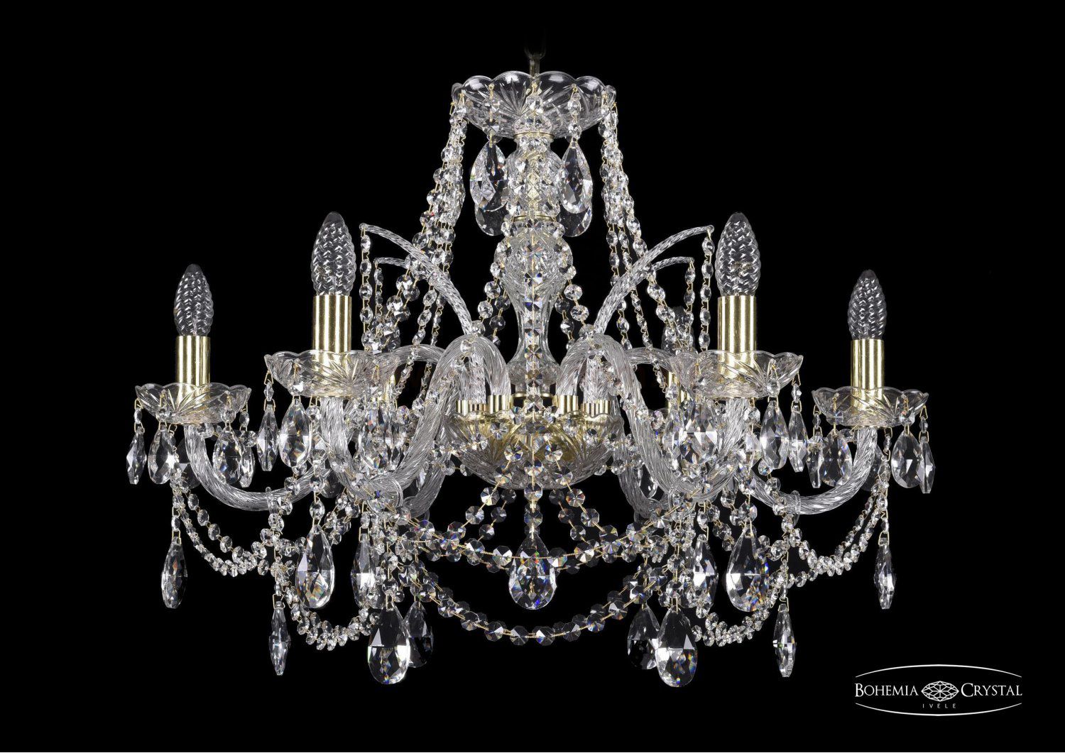 Люстра хрустальная Bohemia Ivele 1411/6/240/G