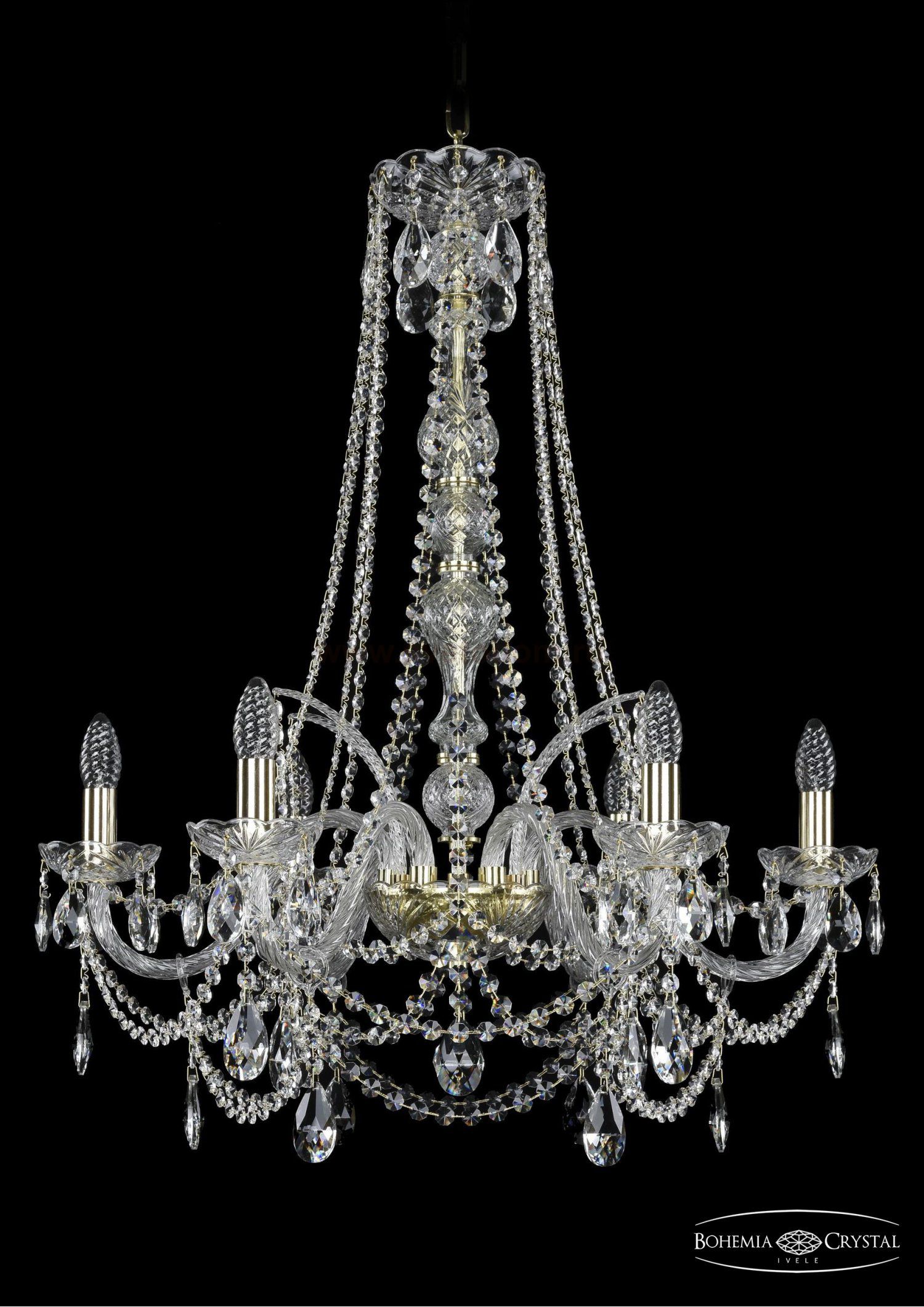 Люстра хрустальная Bohemia Ivele 1411/6/240/h-83/G