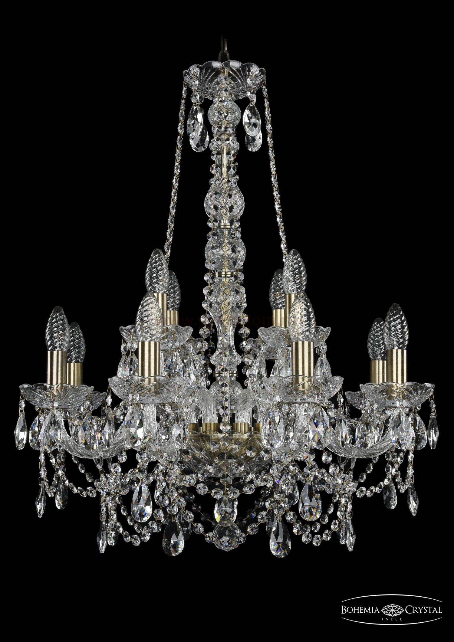 Люстра хрустальная Bohemia Ivele 1411/8+4/195/h-70/Pa