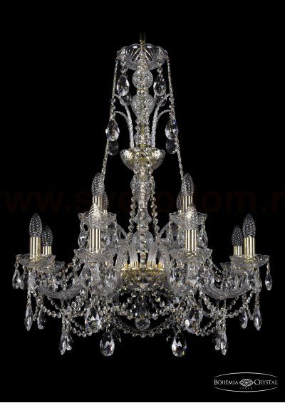 Люстра хрустальная Bohemia Ivele 1411/8+4/240/XL-83/G