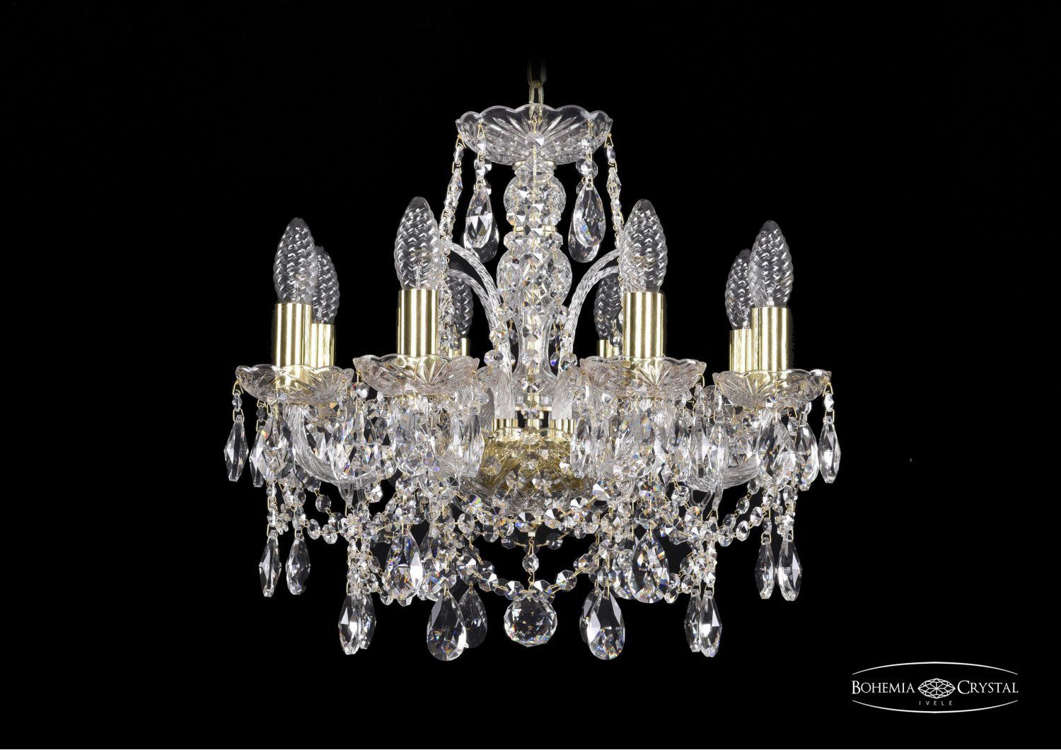 Люстра хрустальная Bohemia Ivele 1411/8/141/G