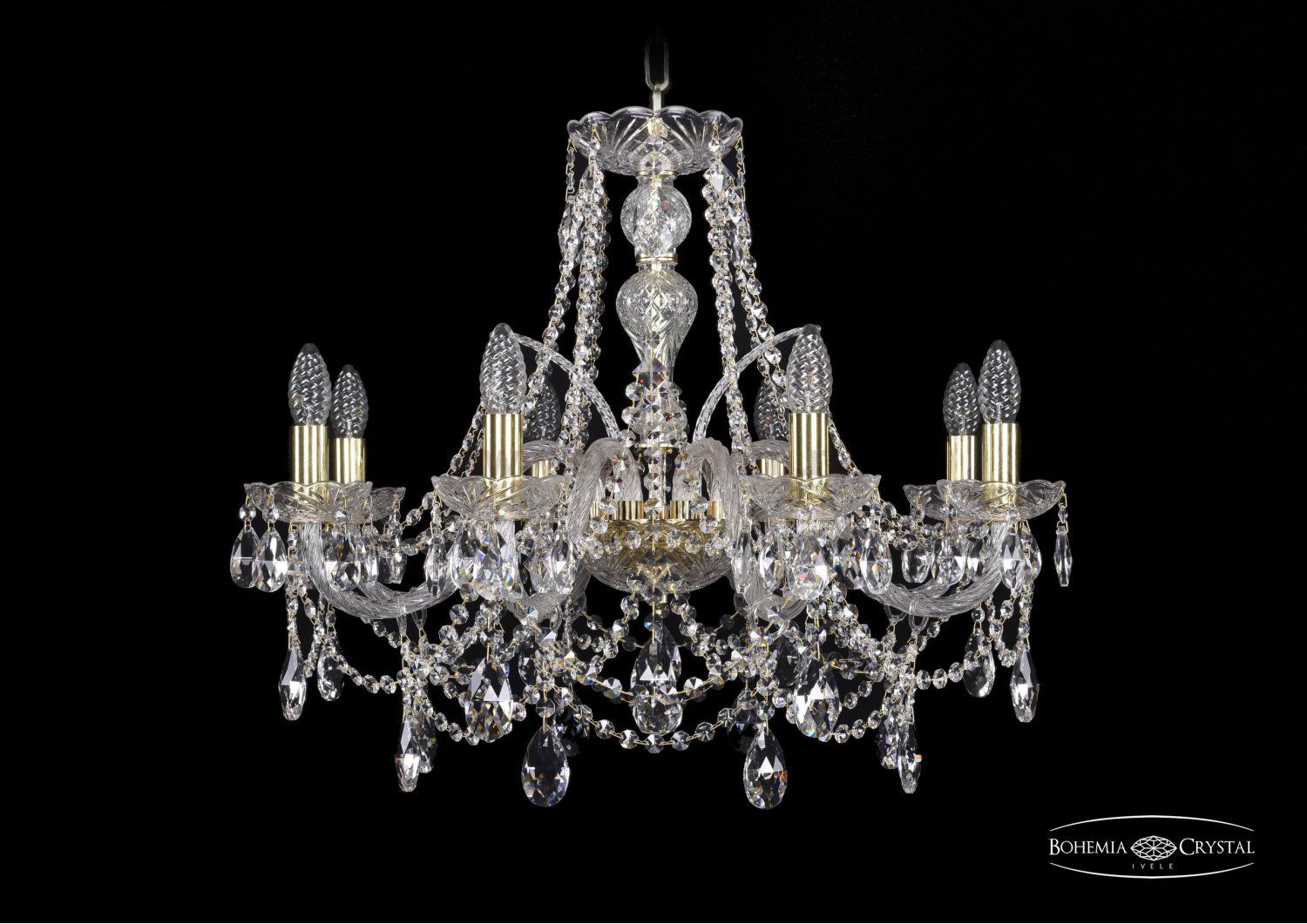 Люстра хрустальная Bohemia Ivele 1411/8/240/G