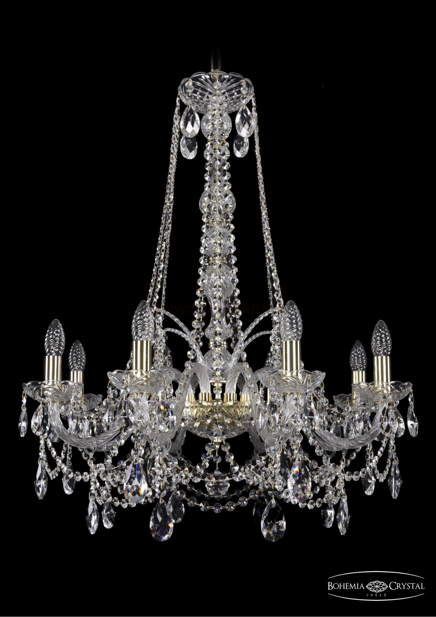 Люстра хрустальная Bohemia Ivele 1411/8/240/h-83/G