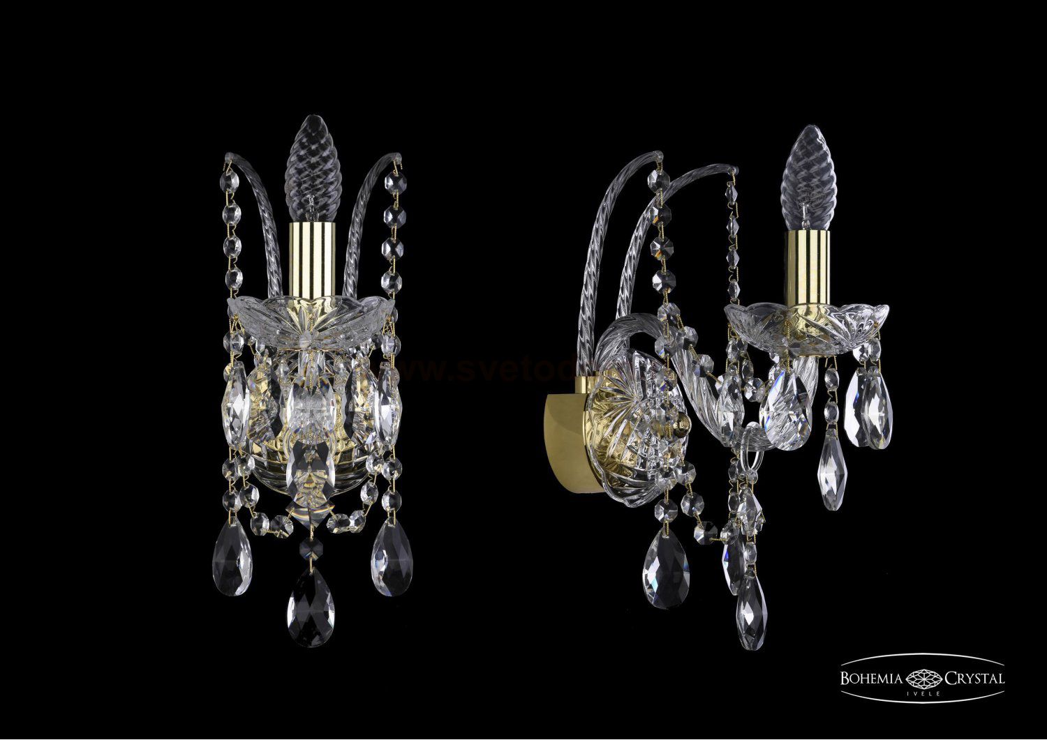 Светильник настенный бра Bohemia Ivele 1411B/1/141/G