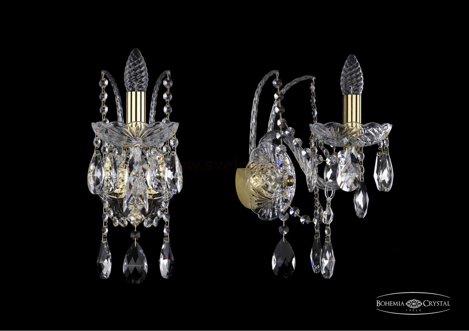 Светильник настенный бра Bohemia Ivele 1411B/1/160/XL/G