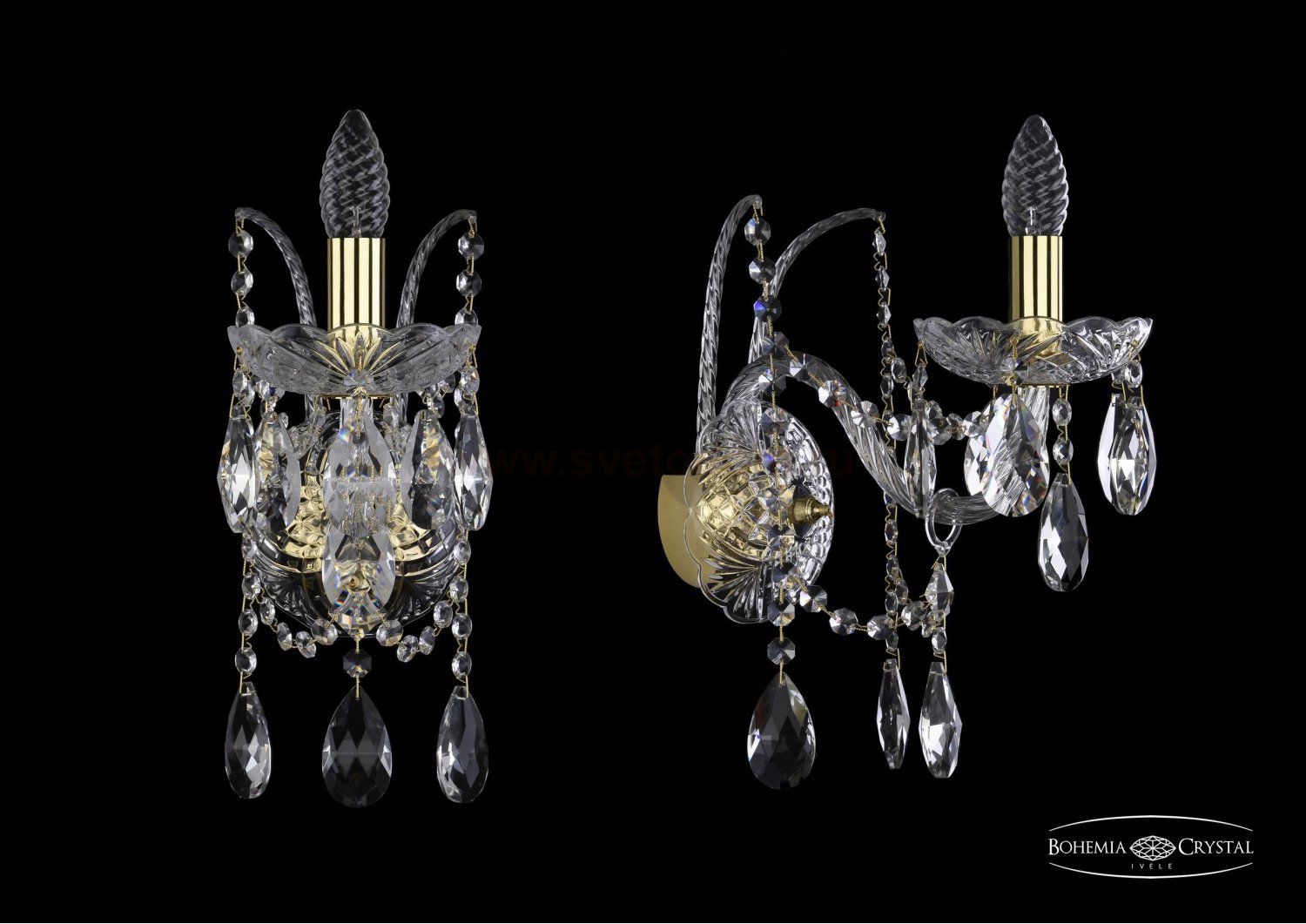 Светильник настенный бра Bohemia Ivele 1411B/1/195/XL/G