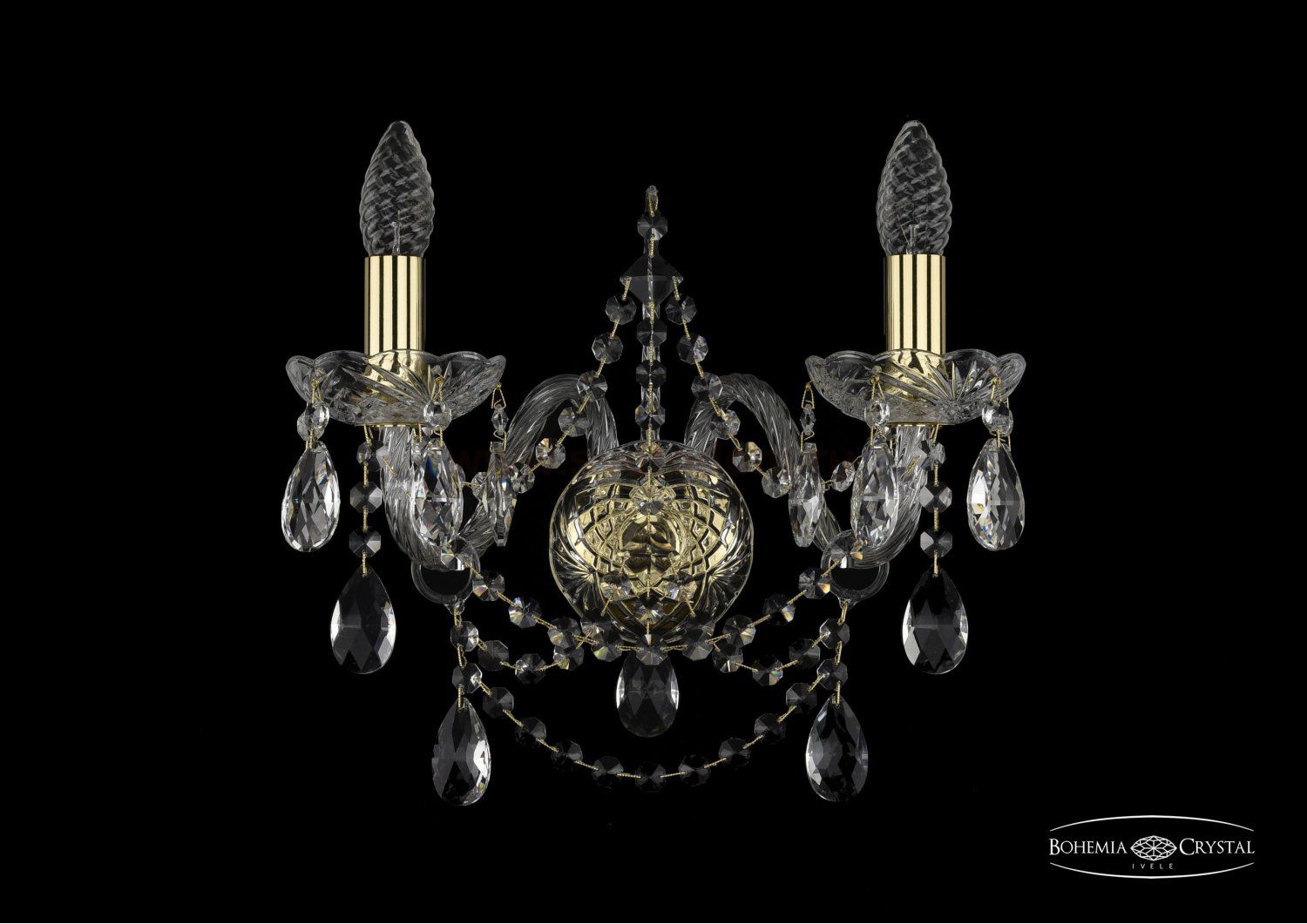 Светильник настенный бра Bohemia Ivele 1411B/2/160/G