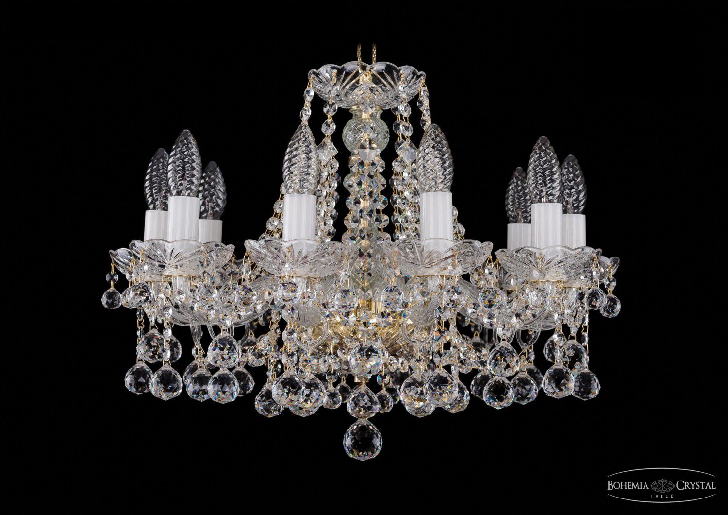 Люстра хрустальная Bohemia Ivele 1413/10/165/G/Balls