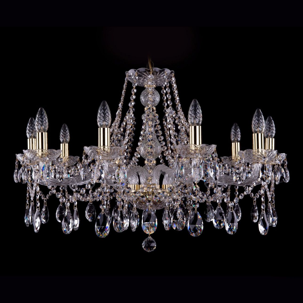 Люстра хрустальная Bohemia Ivele 1413/10/300/G
