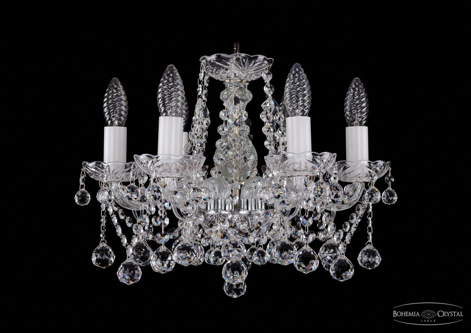 Люстра хрустальная Bohemia Ivele 1413/6/141/Ni/Balls