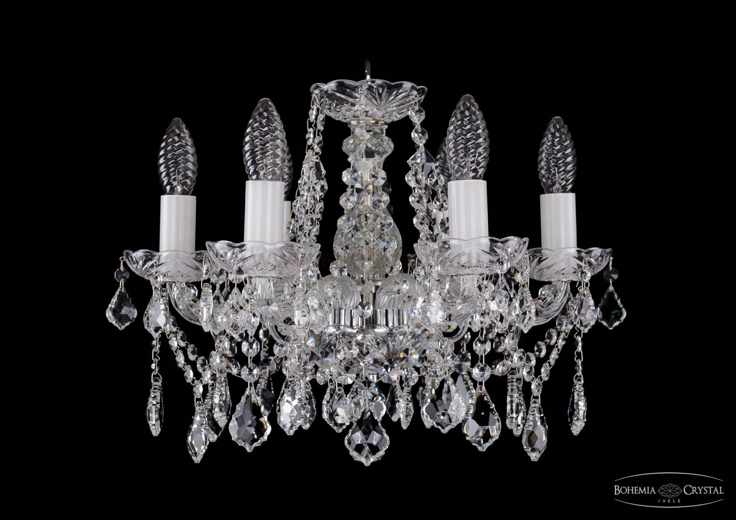 Люстра хрустальная Bohemia Ivele 1413/6/141/Ni/Leafs