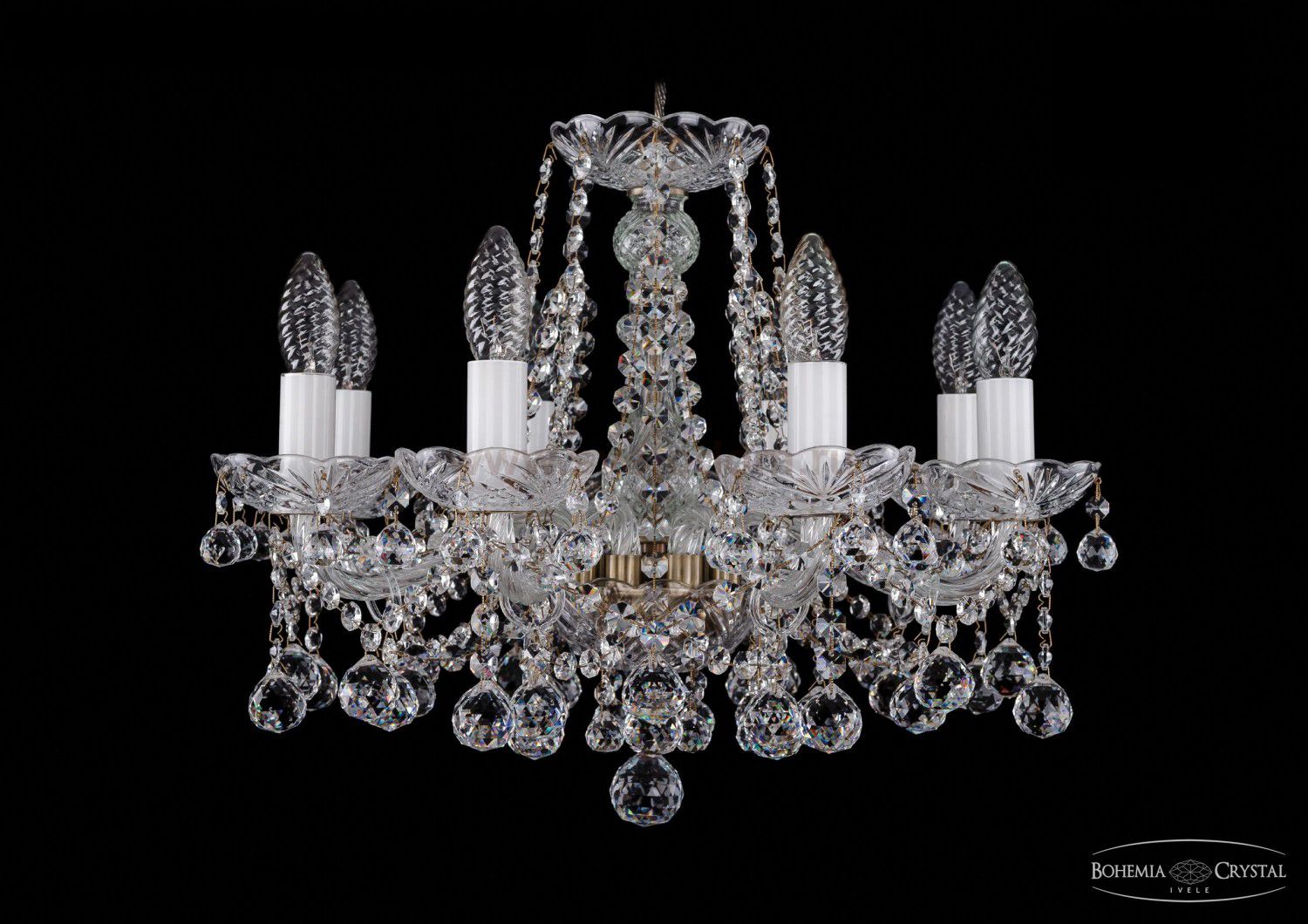Люстра хрустальная Bohemia Ivele 1413/8/165/Pa/Balls