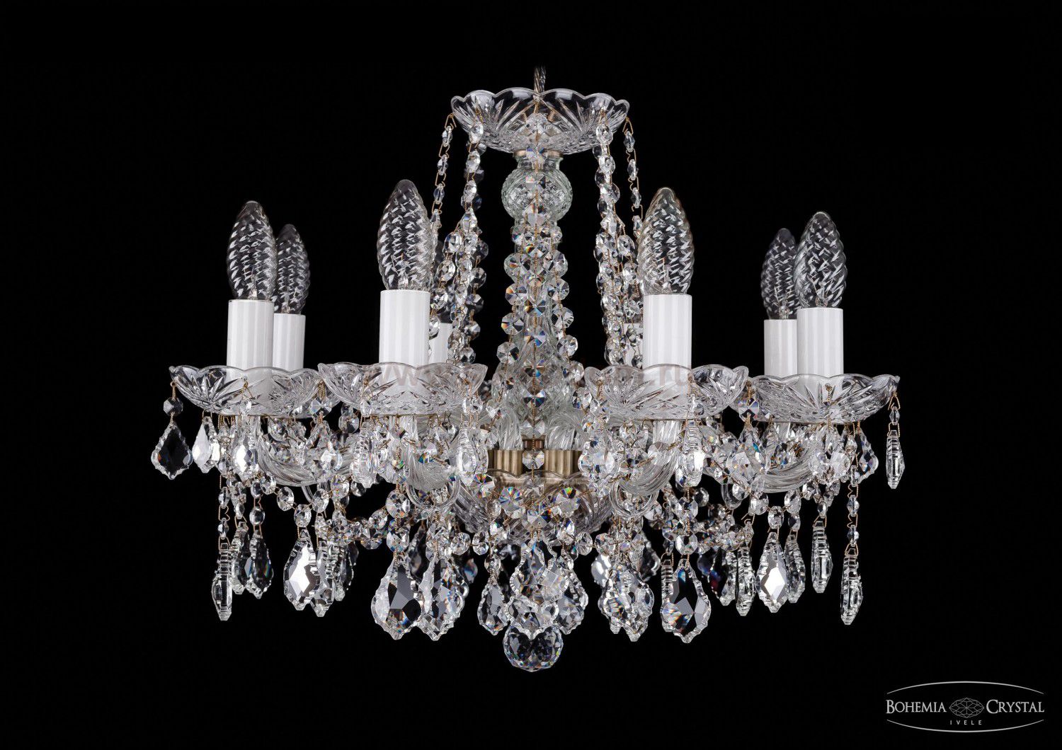 Люстра хрустальная Bohemia Ivele 1413/8/165/Pa/Leafs