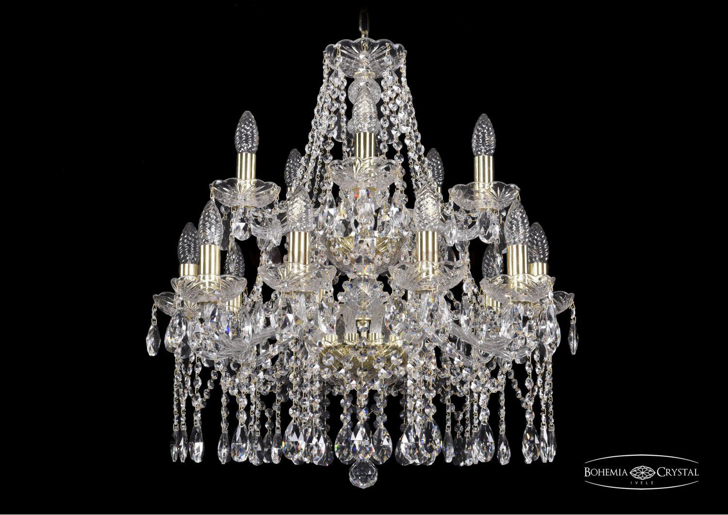 Люстра хрустальная Bohemia Ivele 1413/10+5/200/2d/G