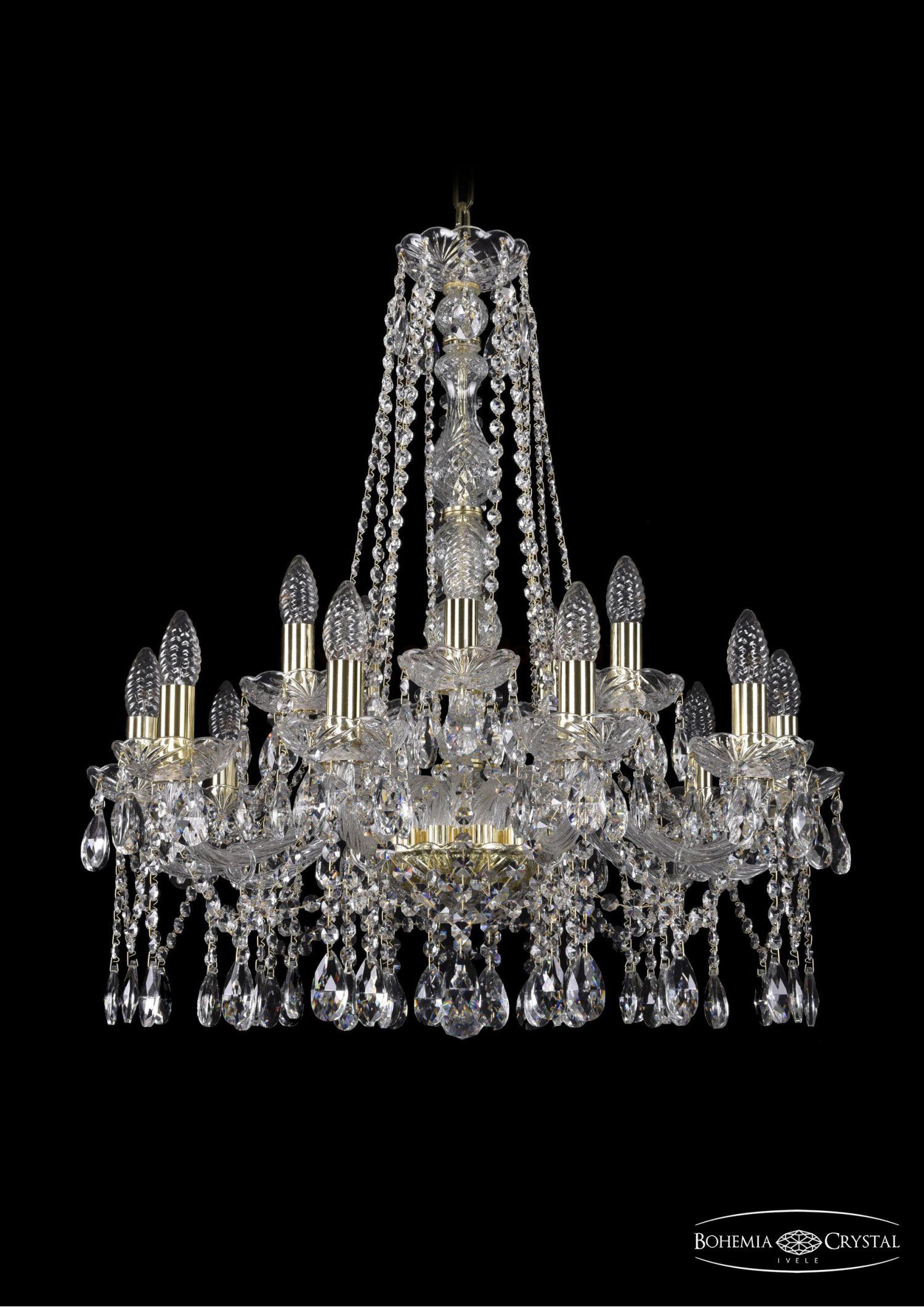 Люстра хрустальная Bohemia Ivele 1413/10+5/220/h-71/G