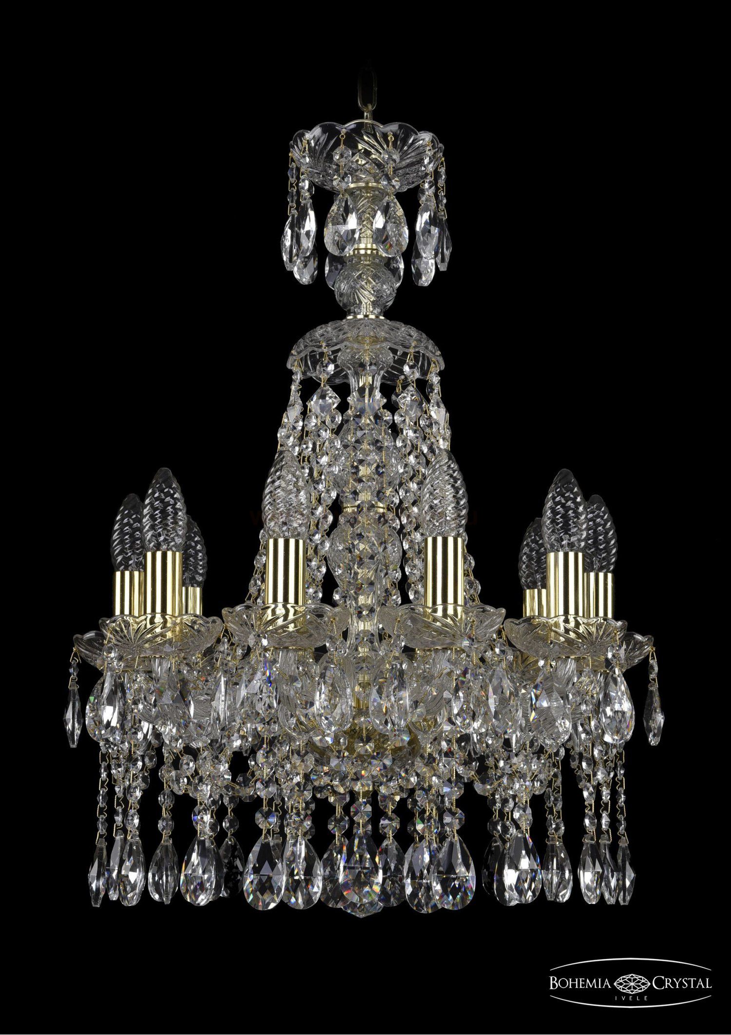 Люстра хрустальная Bohemia Ivele 1413/10/141/XL-60/G