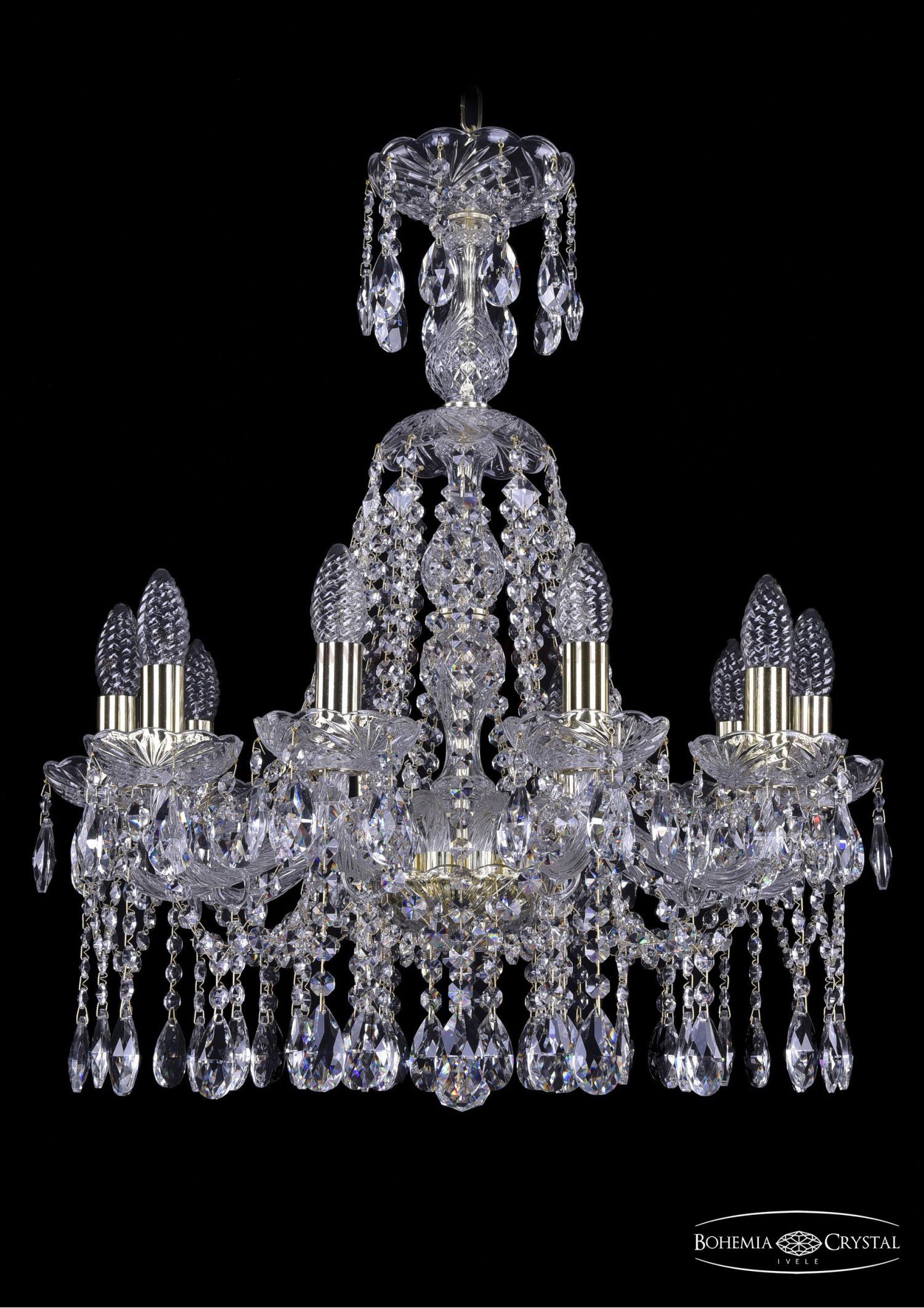 Люстра хрустальная Bohemia Ivele 1413/10/200/XL-66/G