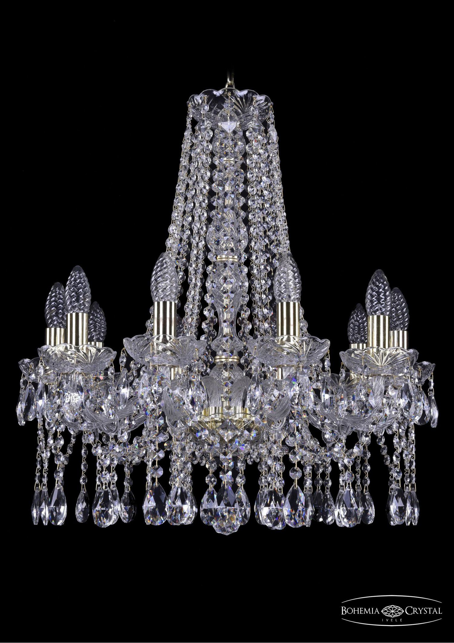 Люстра хрустальная Bohemia Ivele 1413/10/200/h-60/G