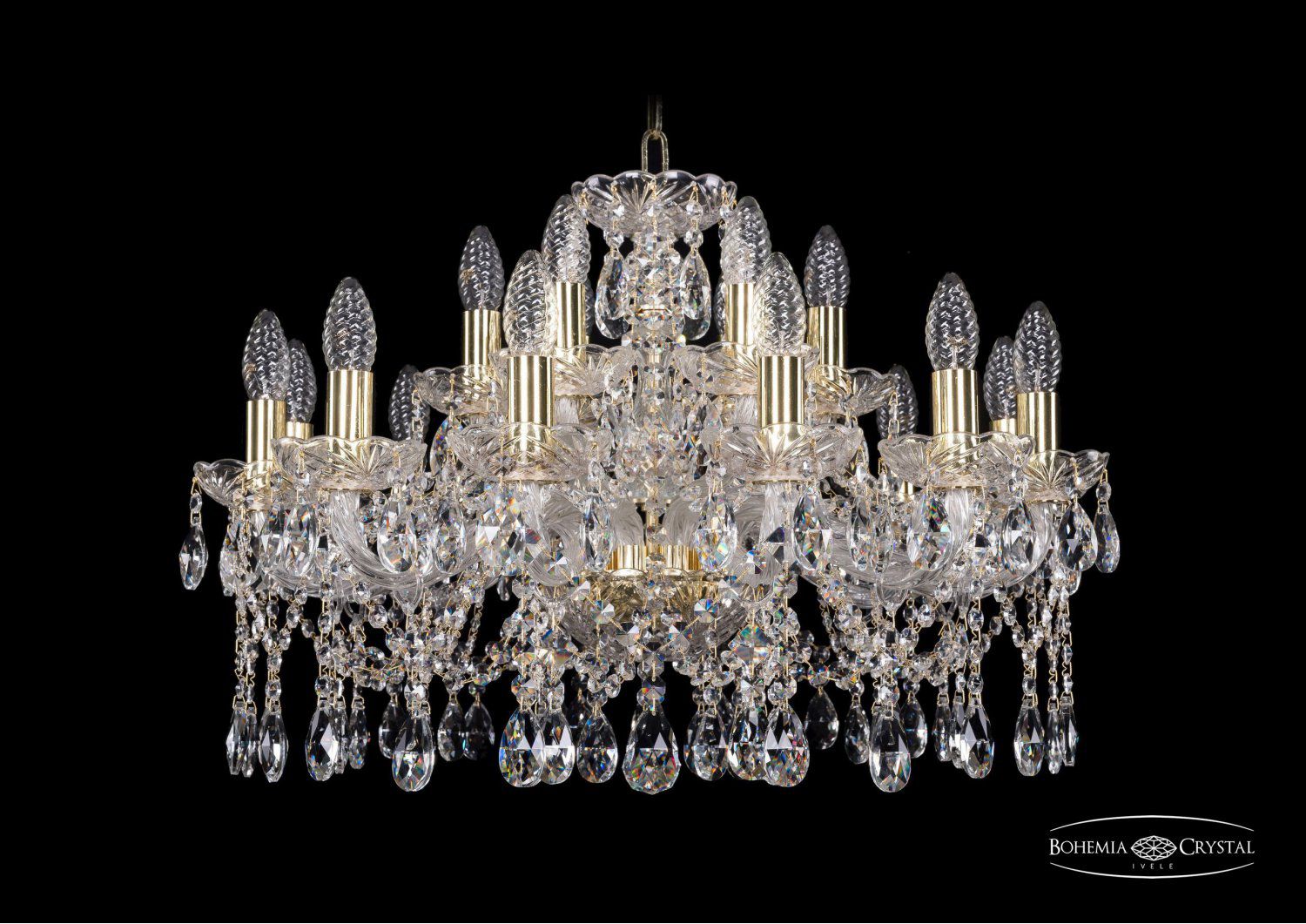 Люстра хрустальная Bohemia Ivele 1413/12+6/220/G