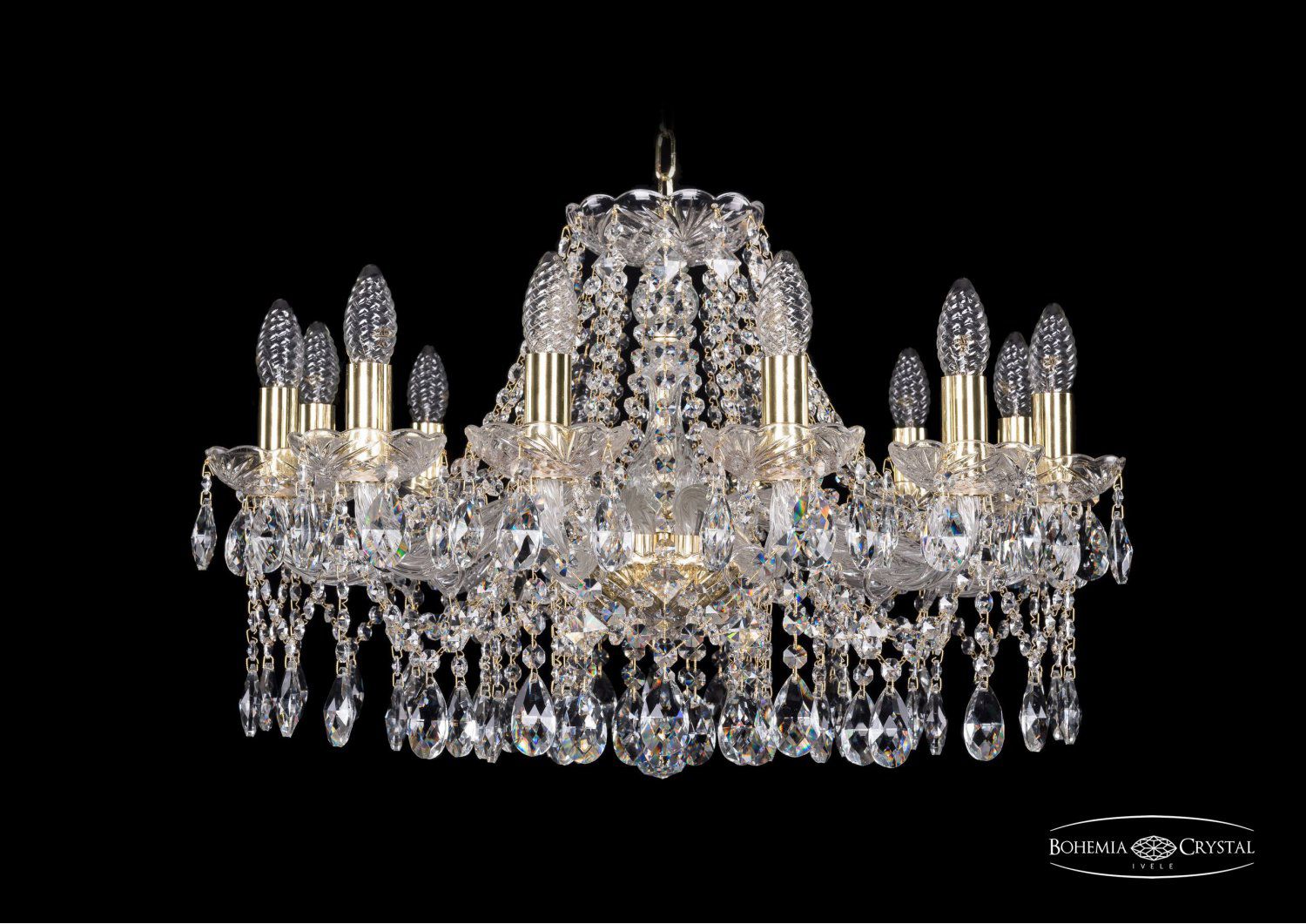 Люстра хрустальная Bohemia Ivele 1413/12/220/G