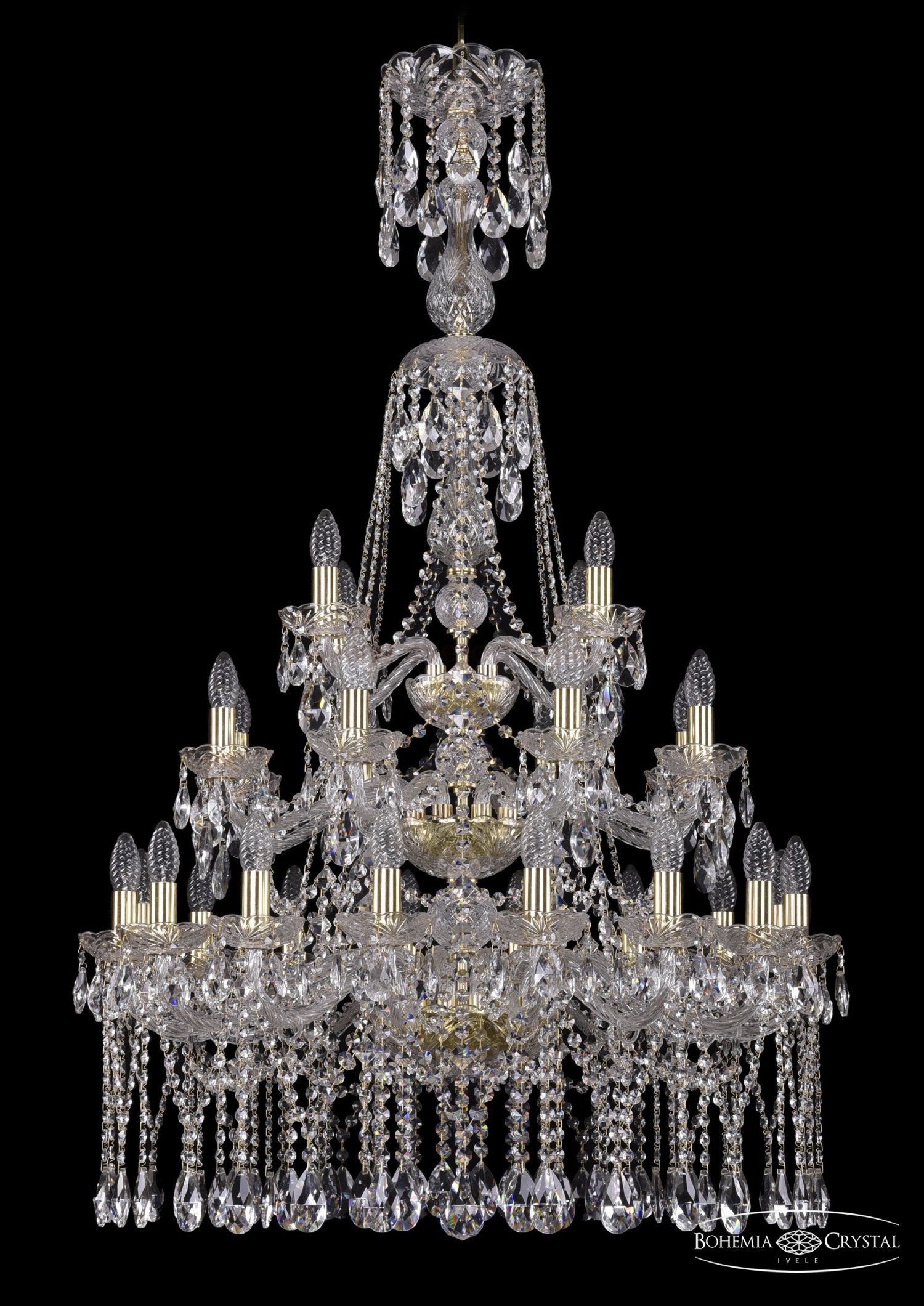 Люстра хрустальная Bohemia Ivele 1413/16+8+4/300/XL-134/3d/G