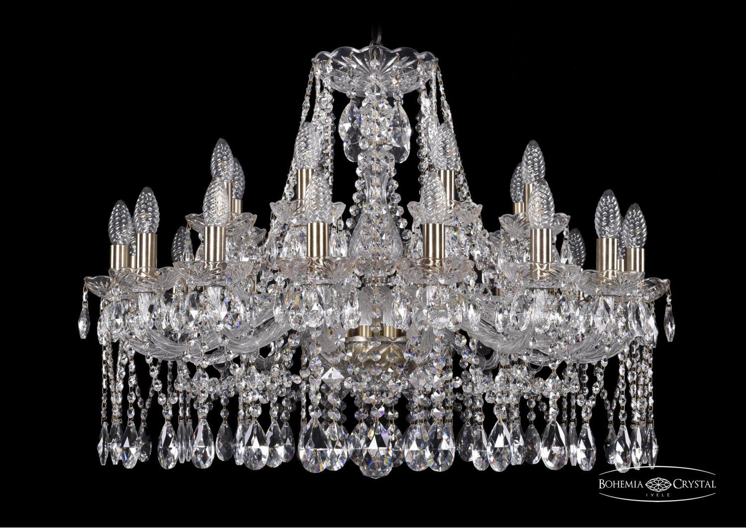 Люстра хрустальная Bohemia Ivele 1413/16+8/300/Pa