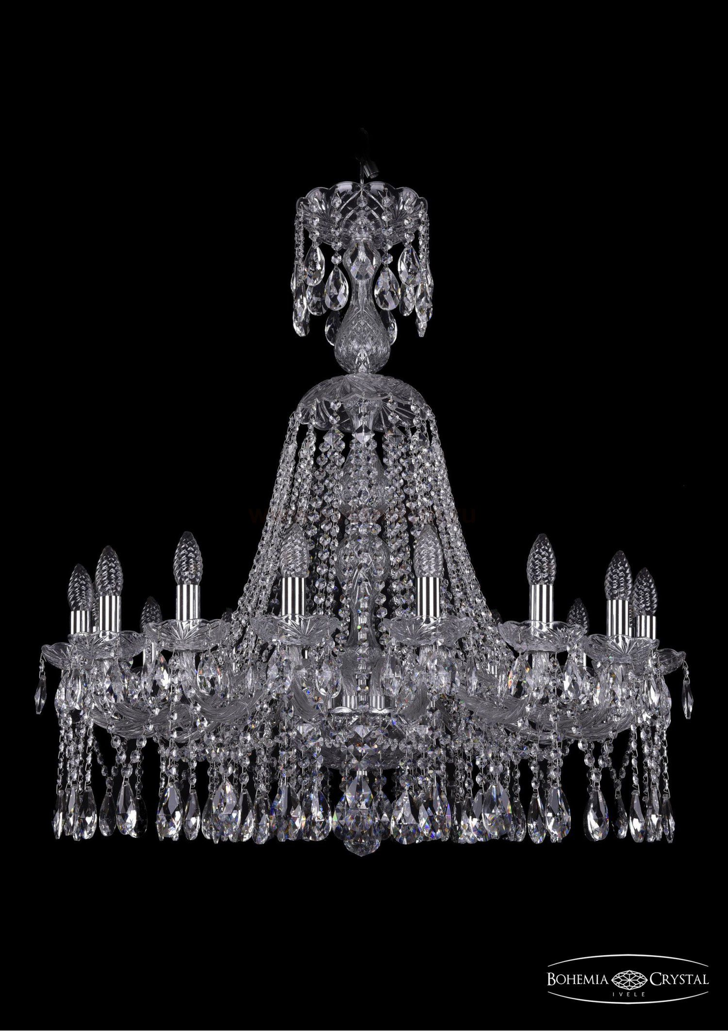 Люстра хрустальная Bohemia Ivele 1413/16/300/XL-91/Ni