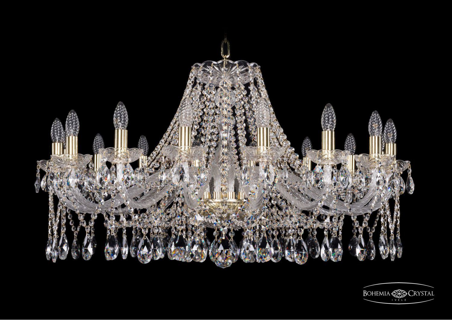 Люстра хрустальная Bohemia Ivele 1413/16/360/G