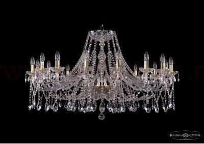 Люстра хрустальная большая Bohemia Ivele 1413/16/400/G