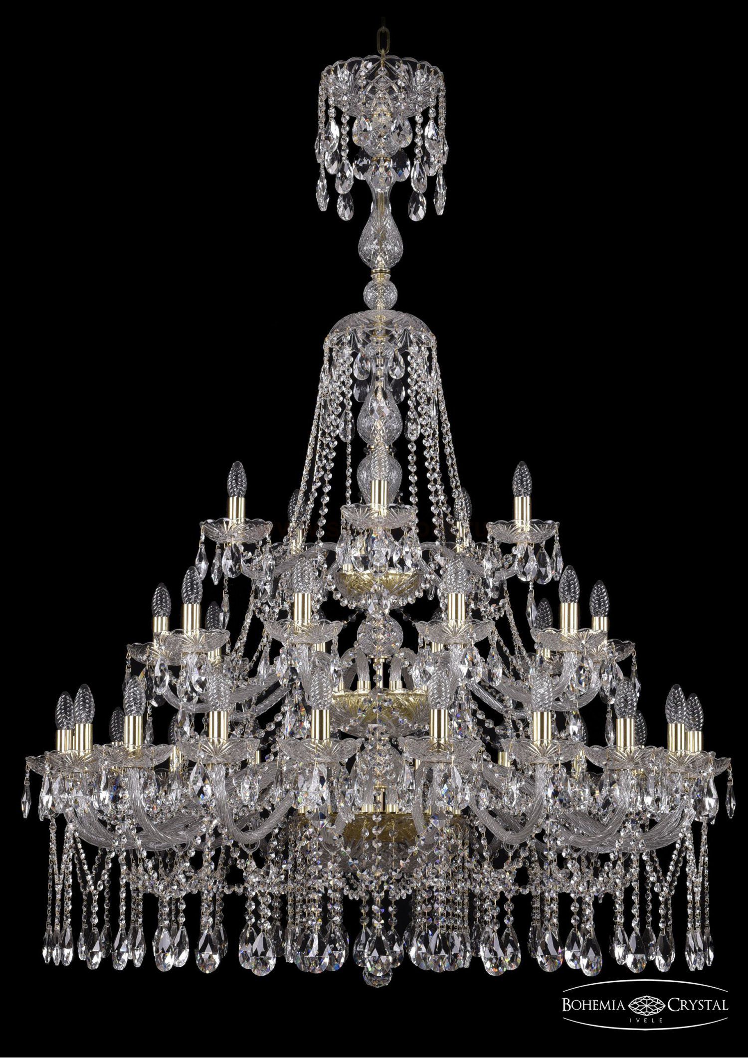 Люстра хрустальная Bohemia Ivele 1413/20+10+5/400/XL-158/3d/G