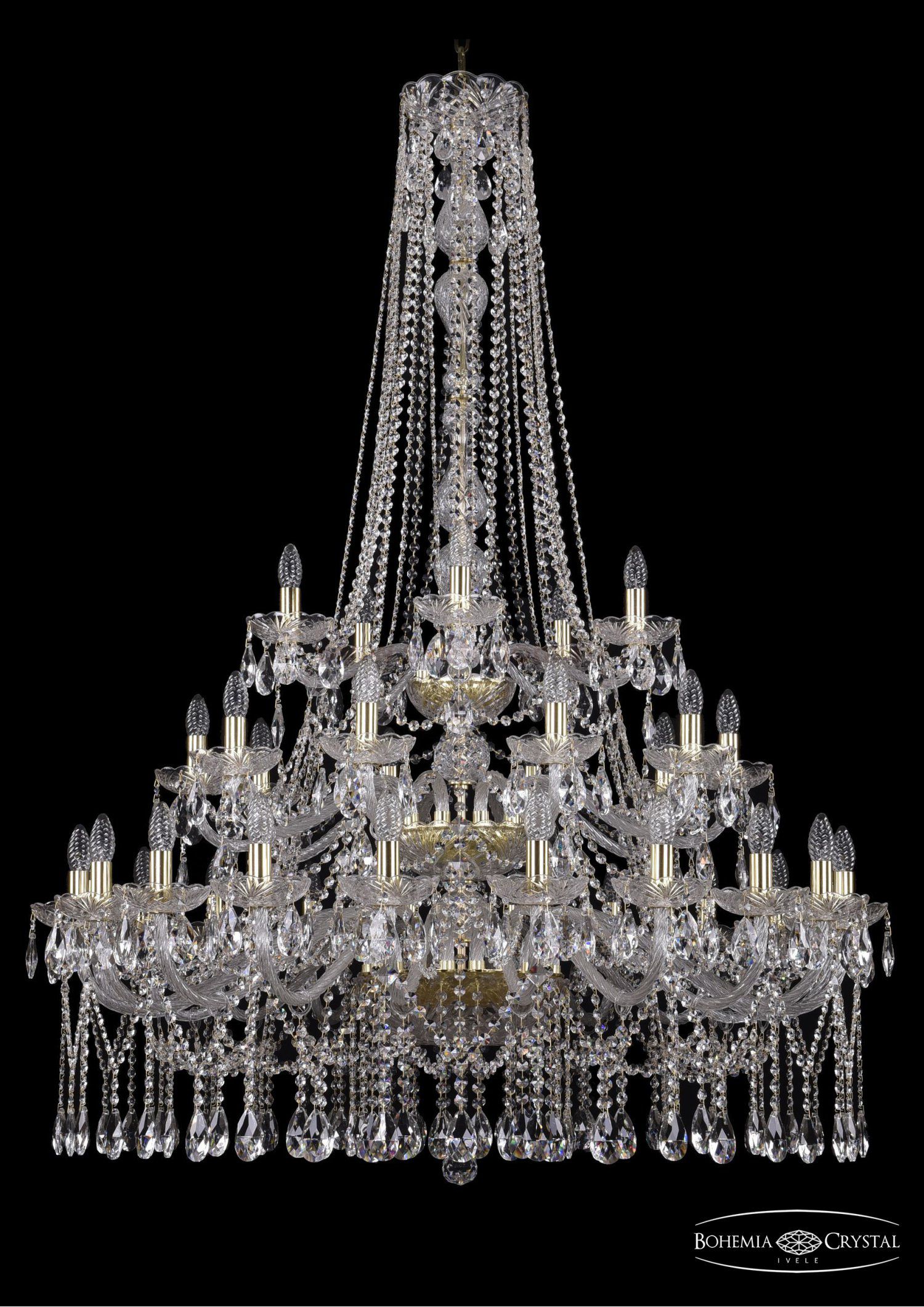 Люстра хрустальная Bohemia Ivele 1413/20+10+5/400/h-158/3d/G