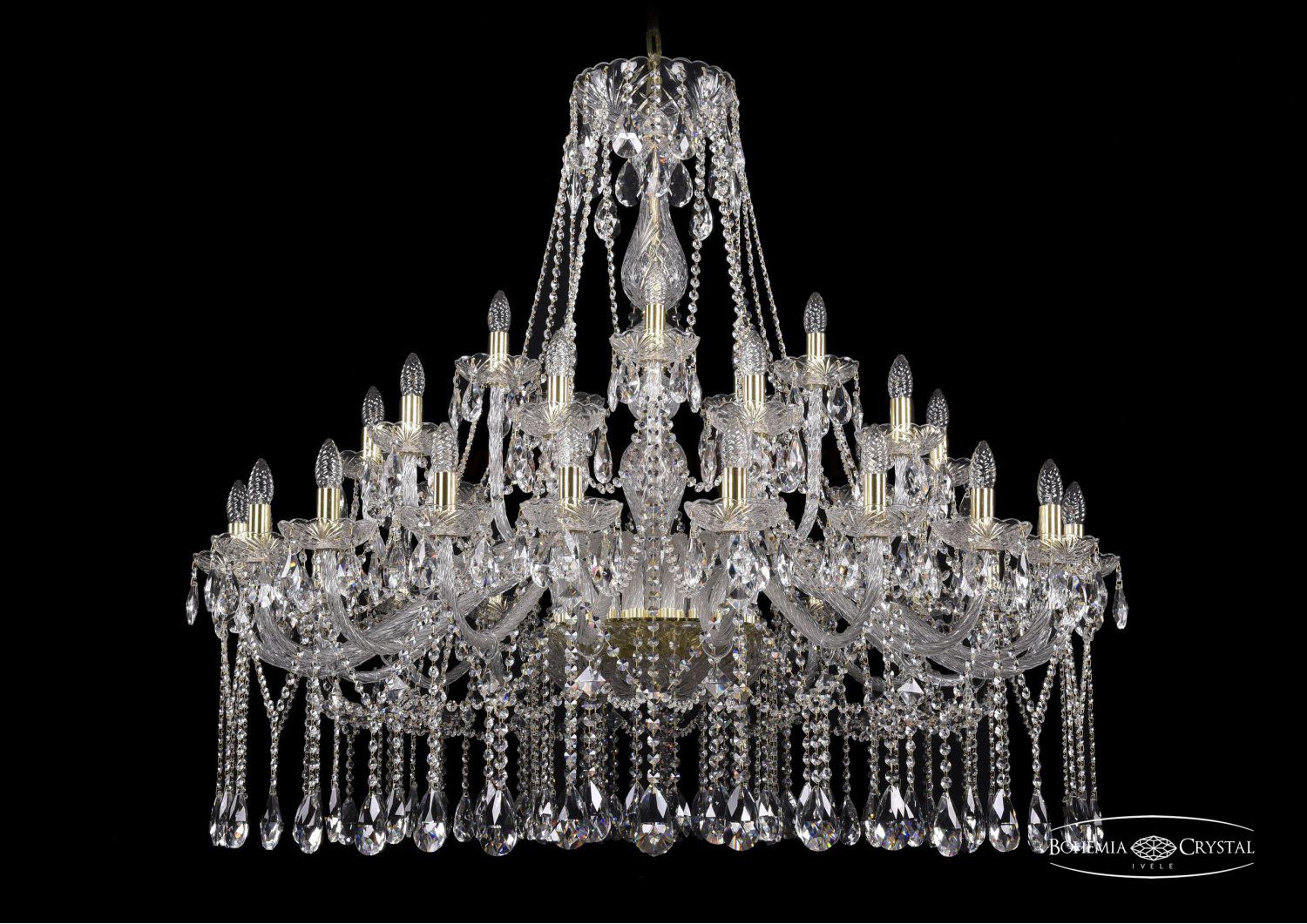Люстра хрустальная Bohemia Ivele 1413/20+10+5/460/G